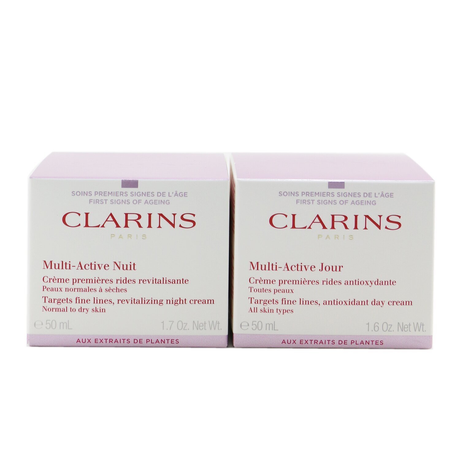 Clarins Multi-Active Partners Set: Multi-Active Day Cream 50ml/1.6oz + Night Cream 50ml/1.7oz 2pcs