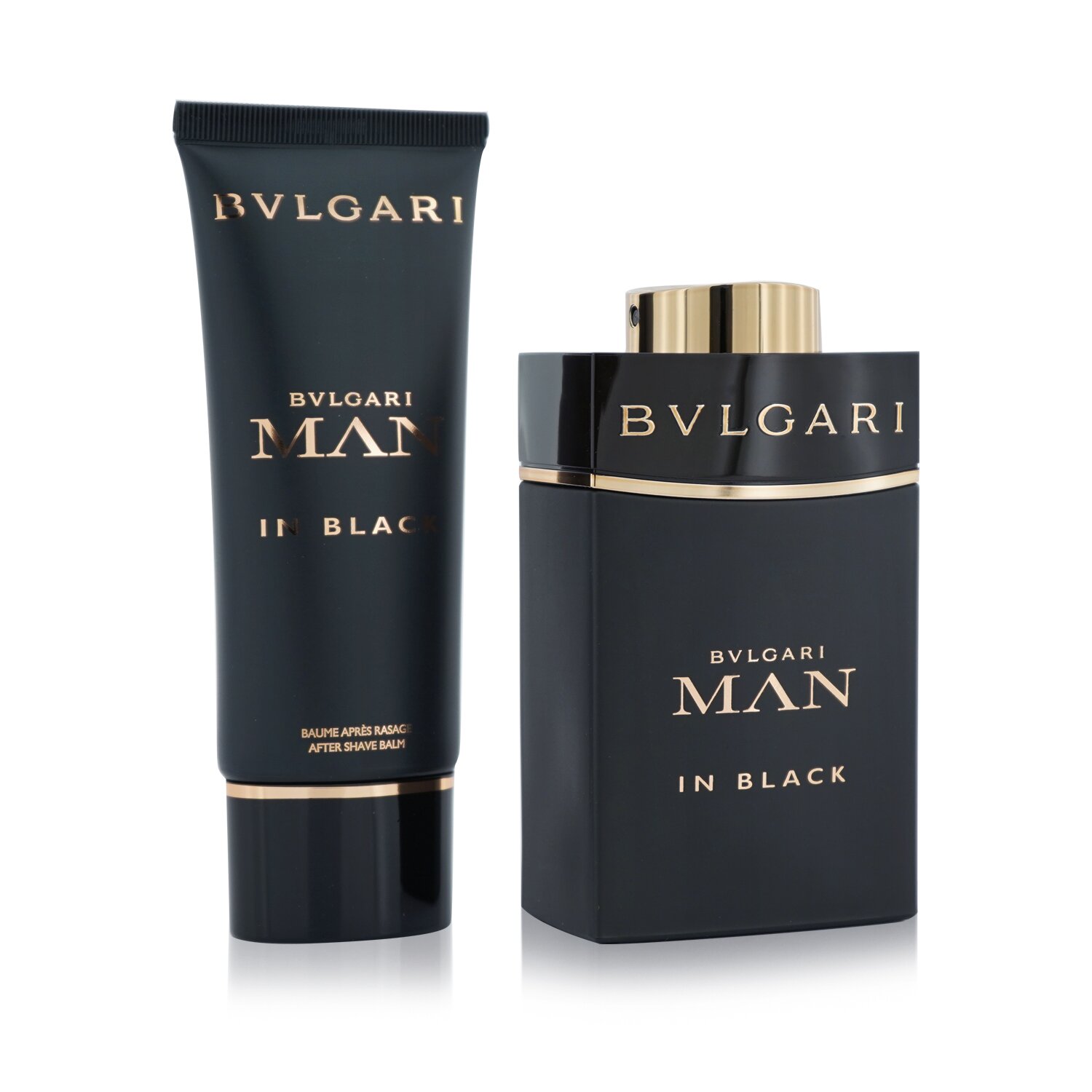 Bvlgari In Black Coffret: Eau De Parfum Spray 100ml/3.4oz + After Shave Balm 100ml/3.4oz + Pouch 2pcs+Pouch