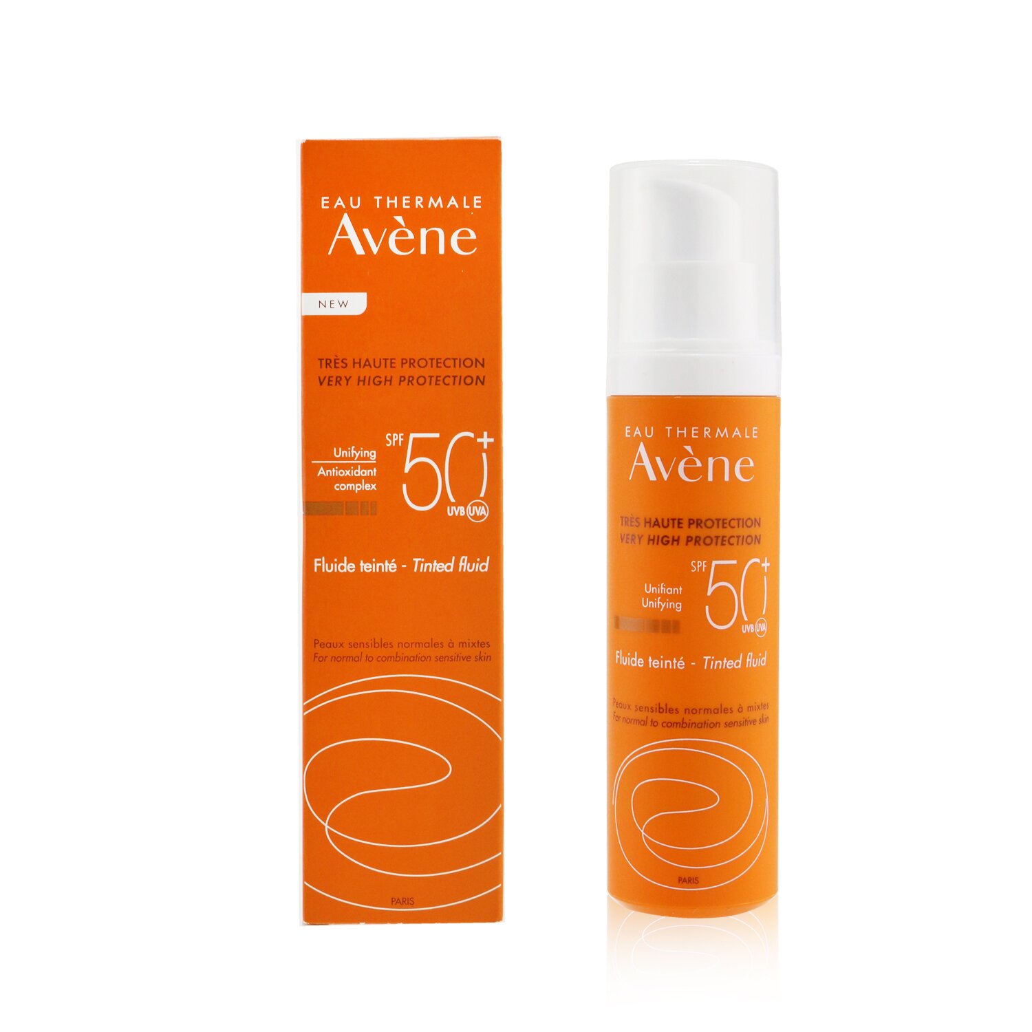Avene Very High Protection Unifying Tinted Fluid SPF 50+ - For Normal to Combination Sensitive Skin 50ml/1.7oz