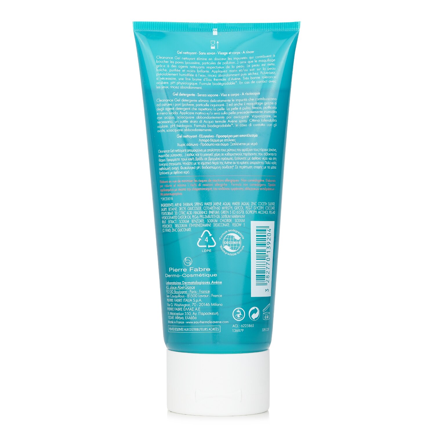 Avene Cleanance Cleansing Gel ג'ל ניקוי - לעור שמן עם נטיה לאקנה 200ml/6.7oz