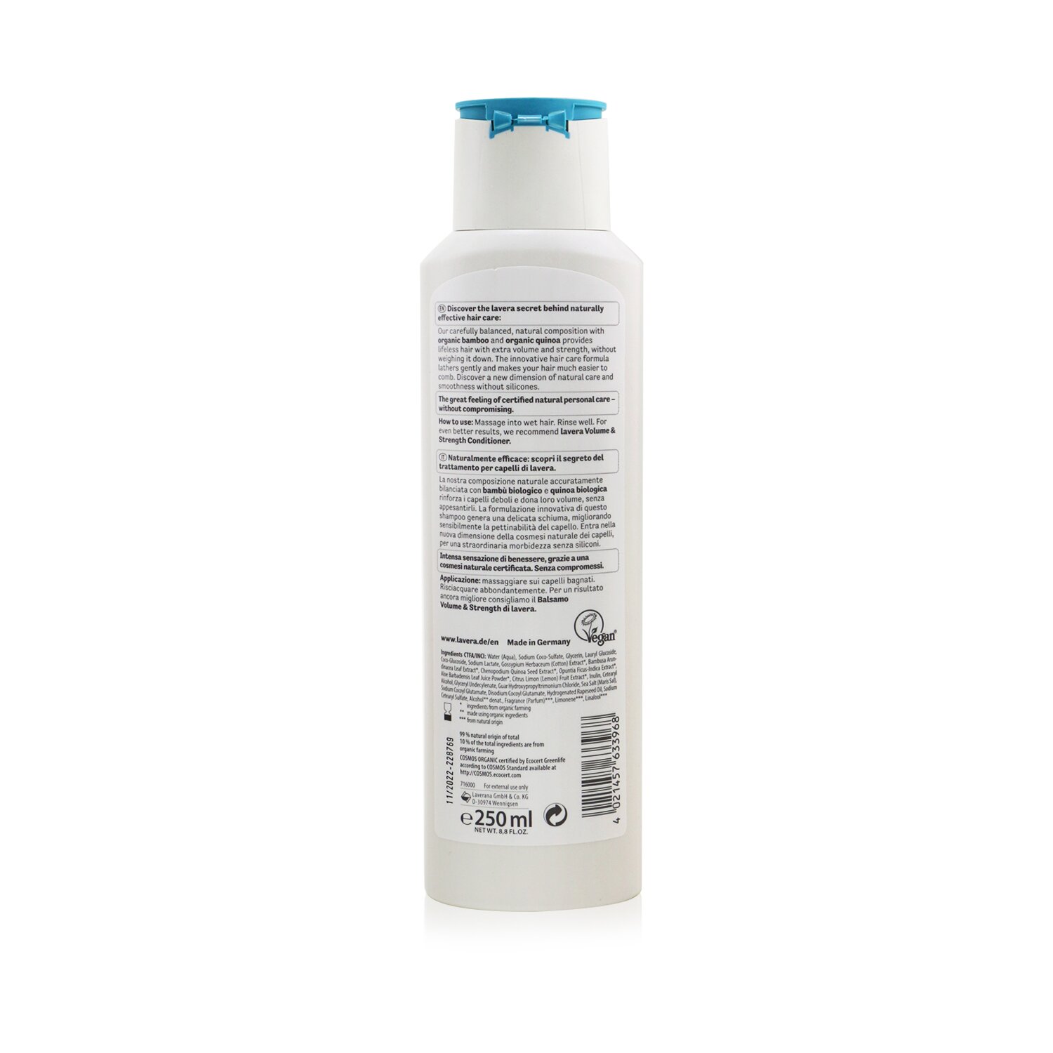 Lavera Volume & Strength Volume Shampoo (Lifeless Hair) 250ml/8.5oz