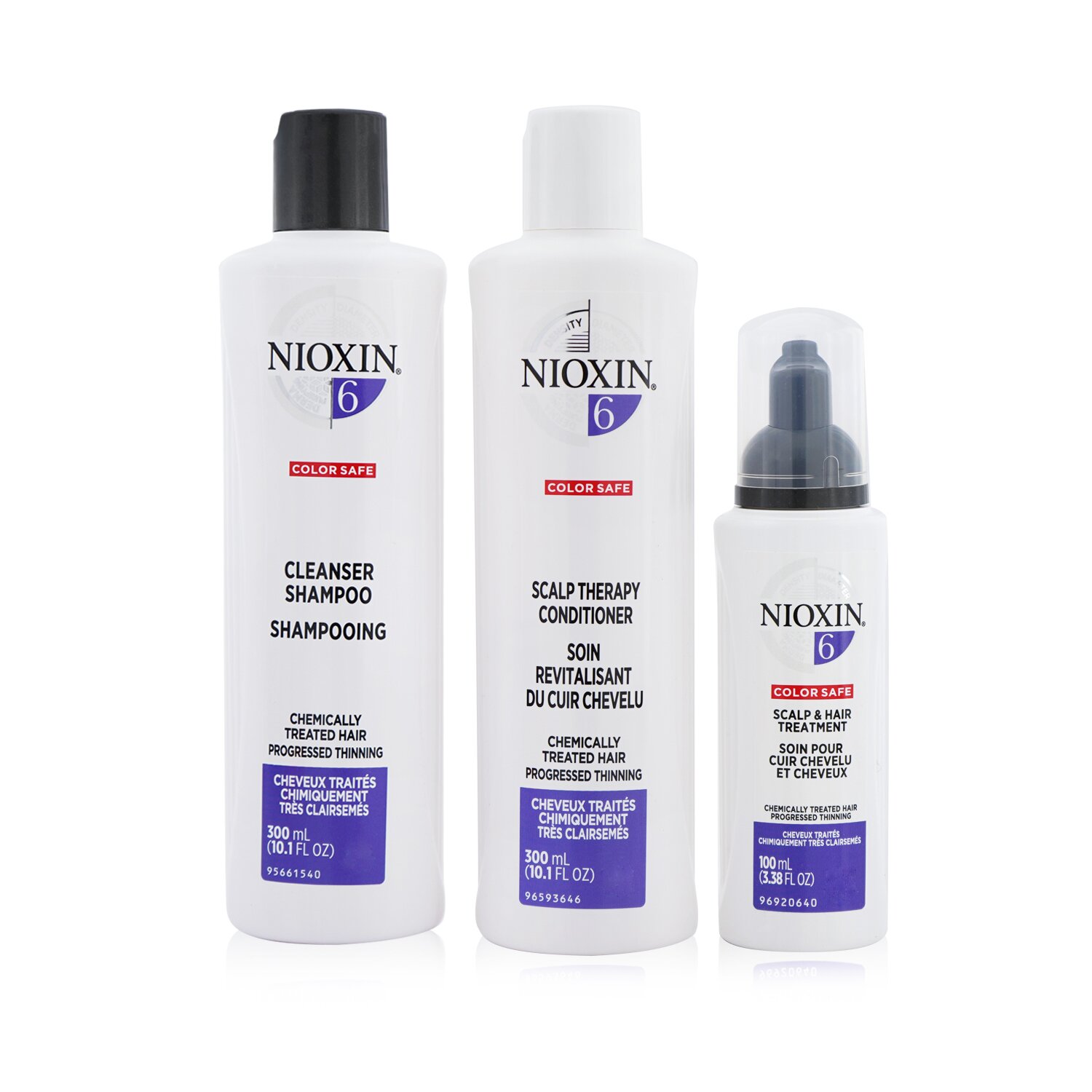 Nioxin 3D Care System Kit 6 - For Chemically Treated Hair, Progressed Thinning (Box Slightly Damaged) 3pcs