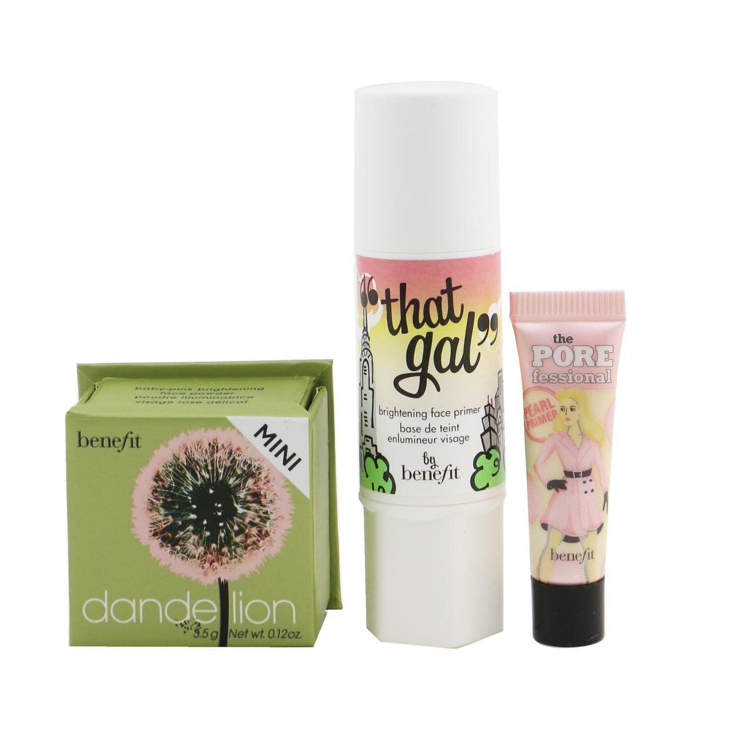 Benefit Pinks Charming Set (1x That Gal Primer, 1x Mini The Porefessional Pearl Primer, 1x Mini Face Powder) 3pcs
