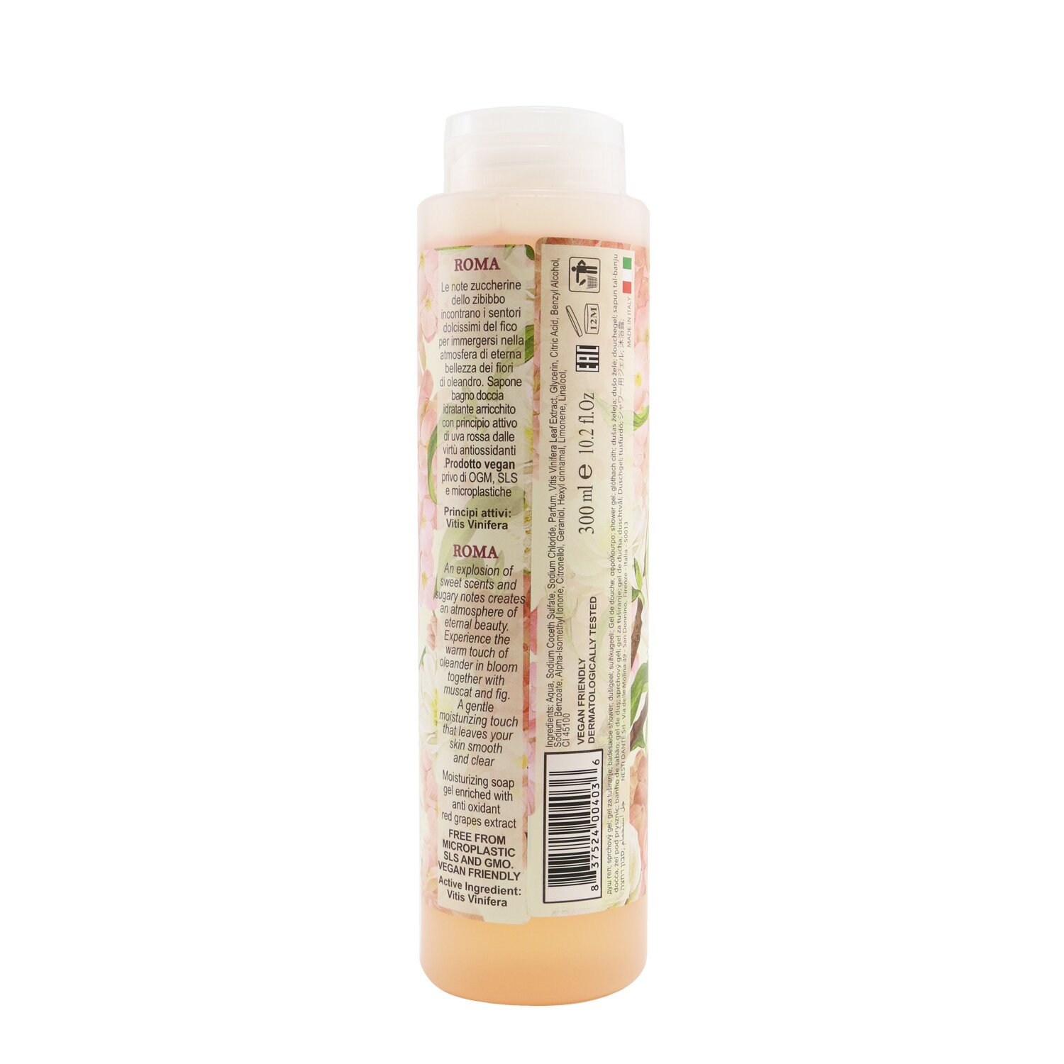 Nesti Dante Dolce Vivere dušigeel - Rooma - Olenander In Bloom, Muscat & Fig 300ml/10.2oz