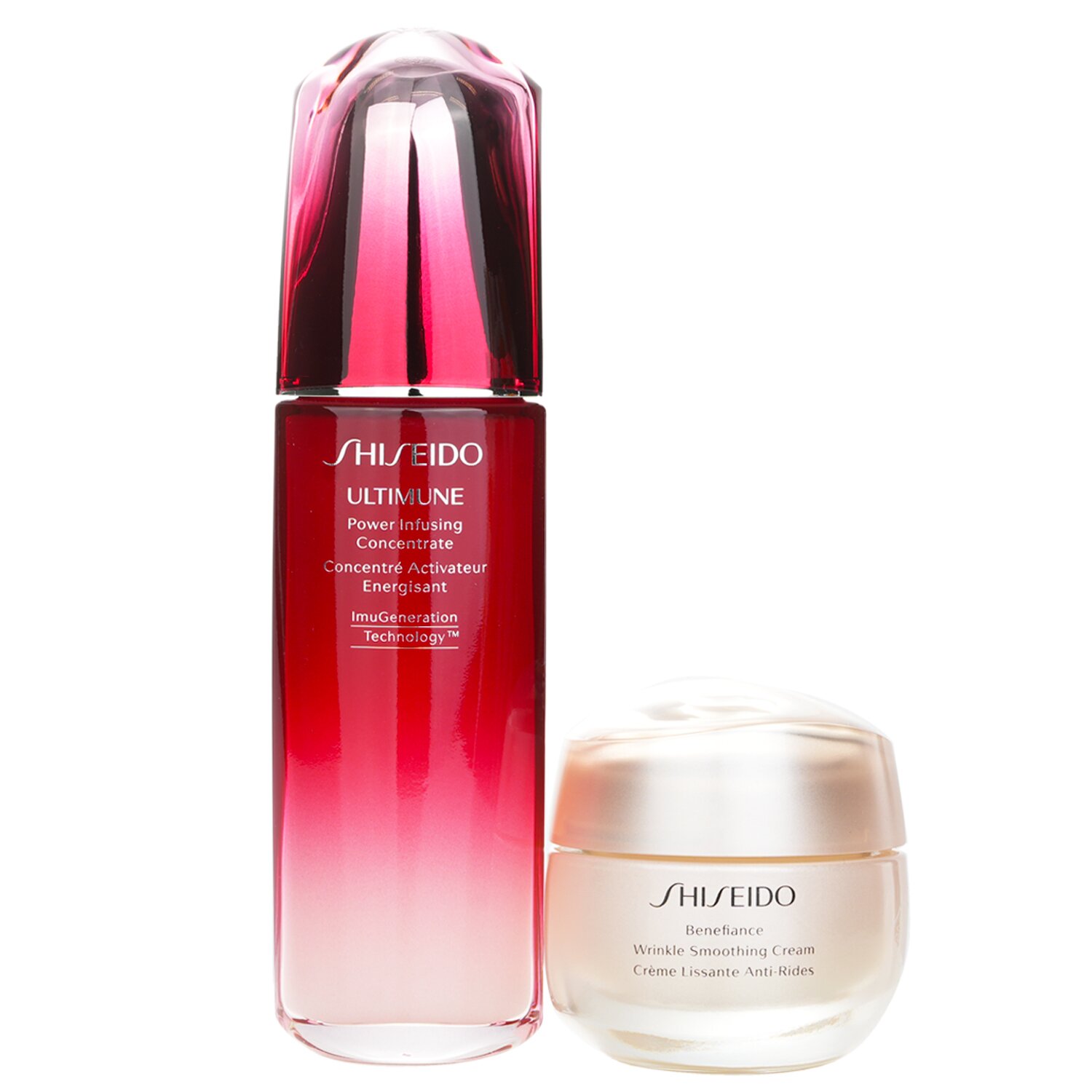Shiseido Zestaw Defend & Regenerate Power Wygładzający Zmarszczki: Ultimune Power Infusing Concentrate N 100ml + Benefiance Krem Wygładzający Zmarszczki 50ml 2pcs