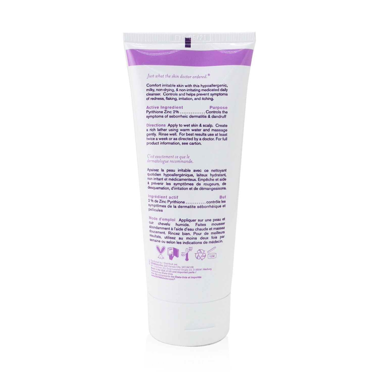 DERMAdoctor Calm Cool & Corrected Tranquility Cleanser (Exp. Date: 06/2021) 210ml/7.1oz