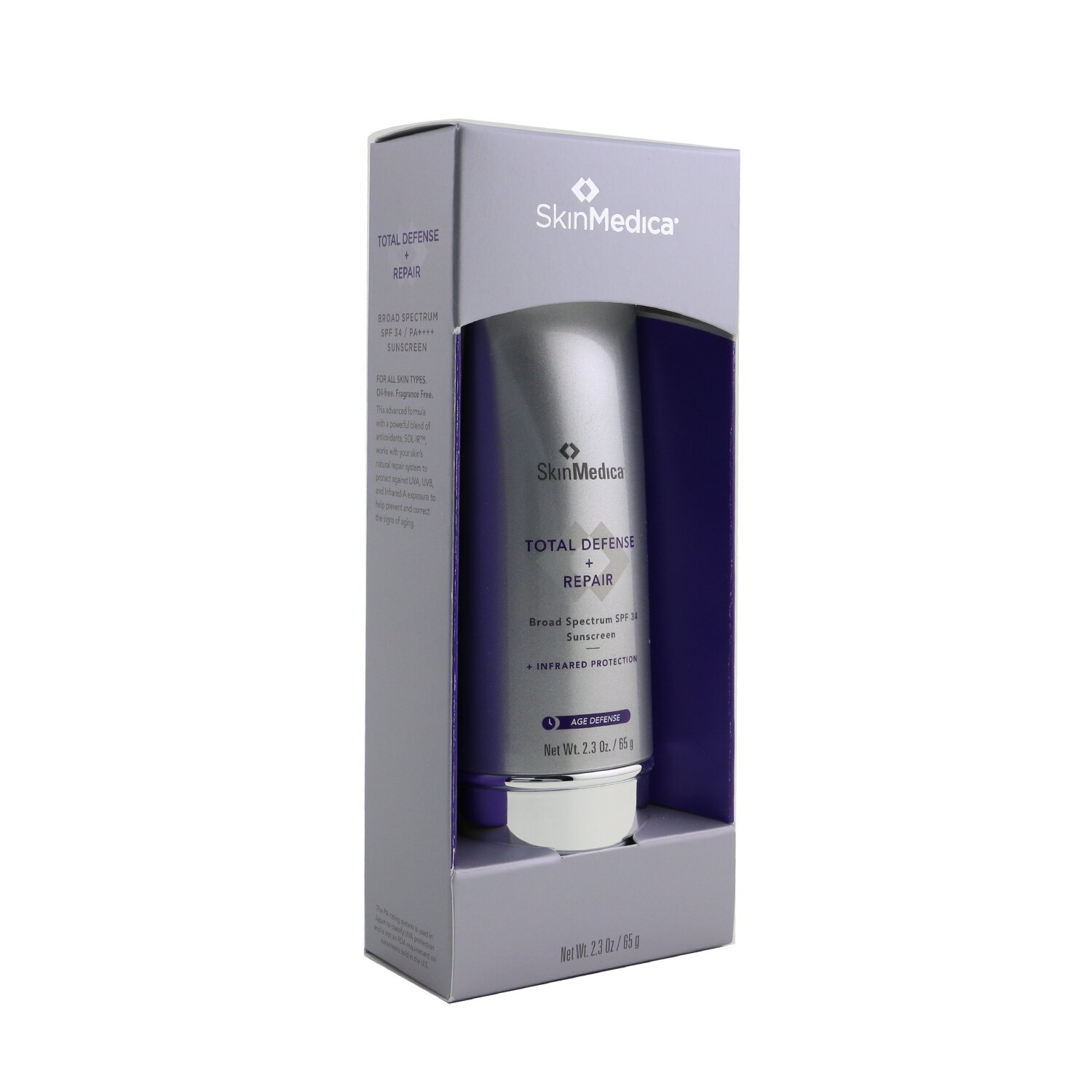 Skin Medica Total Defense + Repair SPF 34 (Exp. Date: 08/2021) 65g/2.3oz