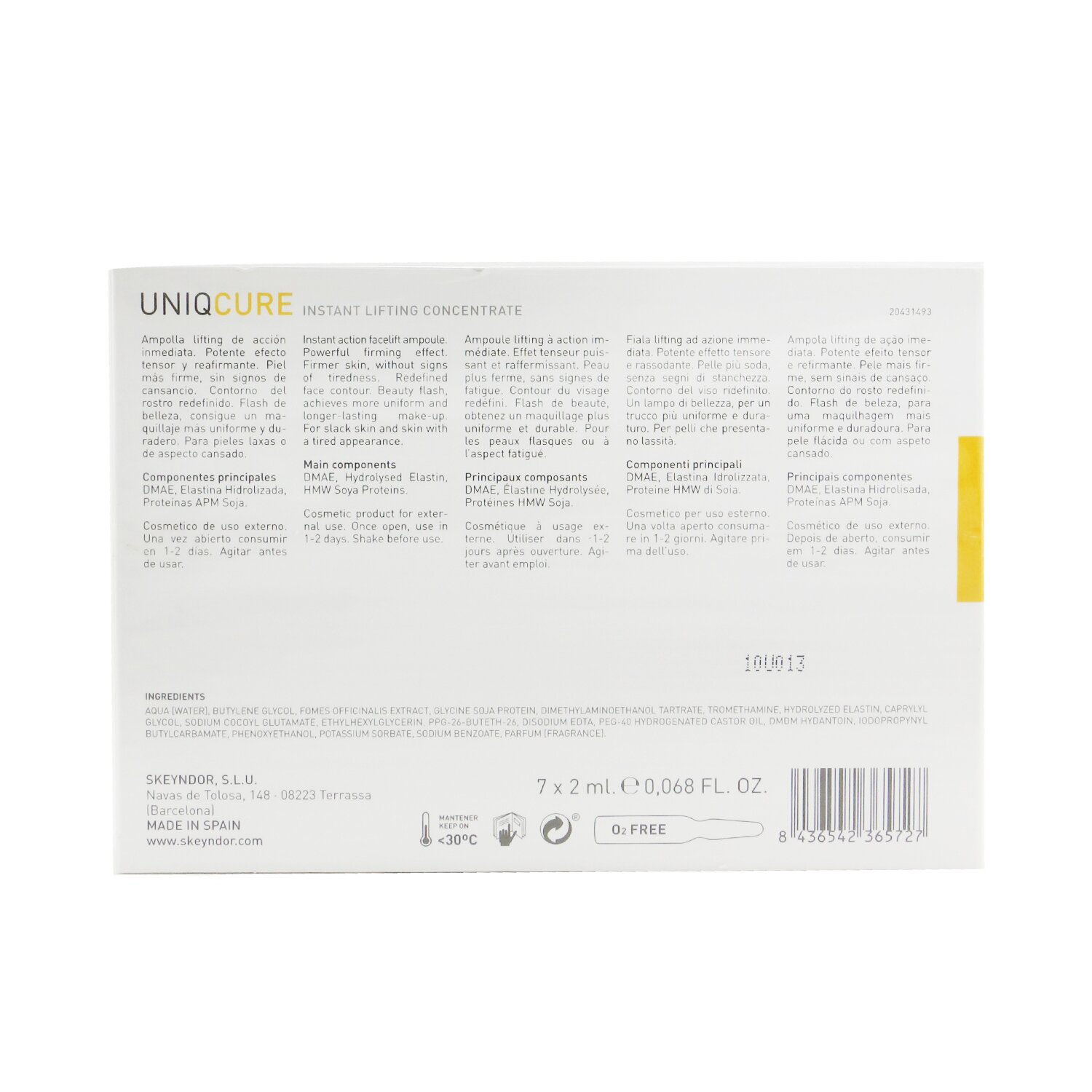 SKEYNDOR Uniqcure Instant Lifting Concentrate (For Slack Skin & Skin With A A Tired Appearance) 7x2ml/0.068oz