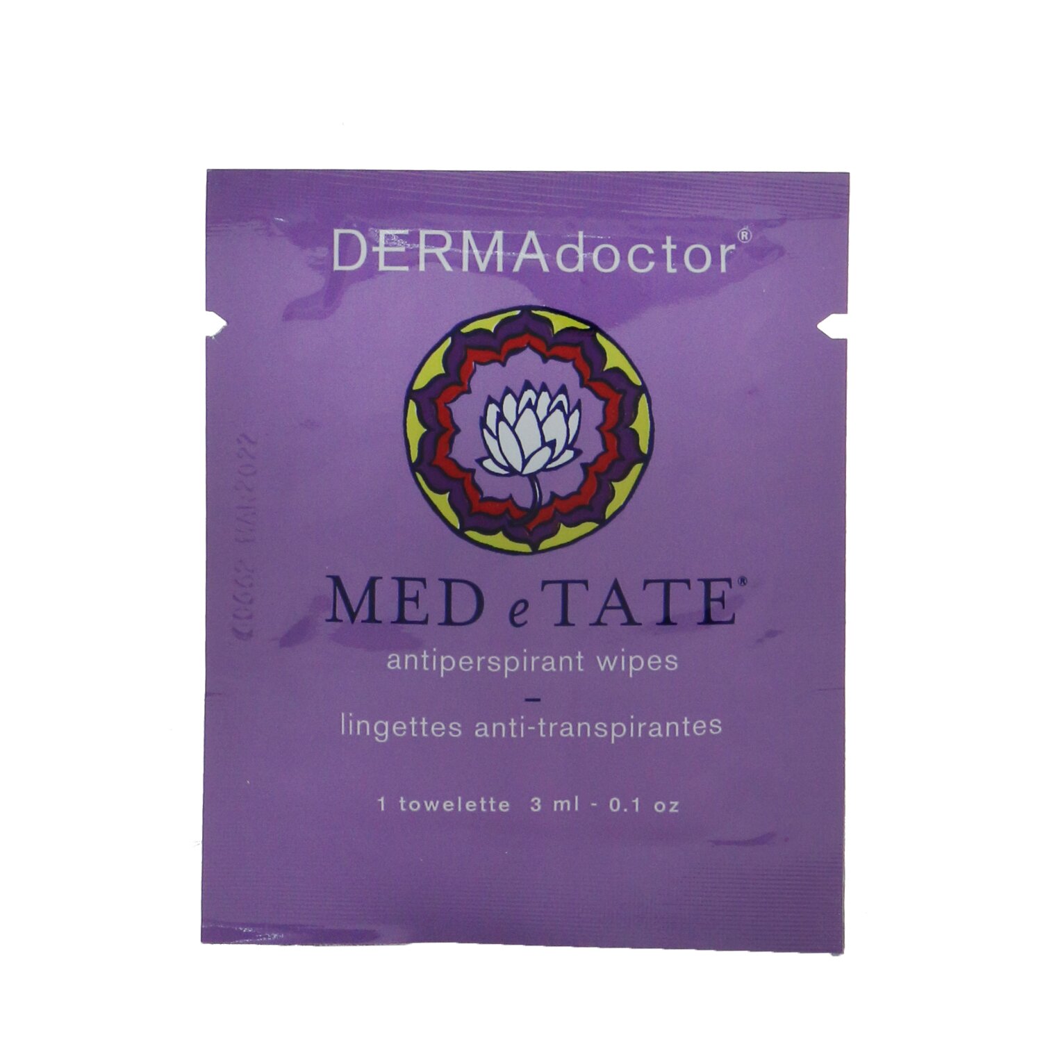 DERMAdoctor MED e TATE Antiperspirant Wipes (Box Slightly Damaged) 30 Packettes