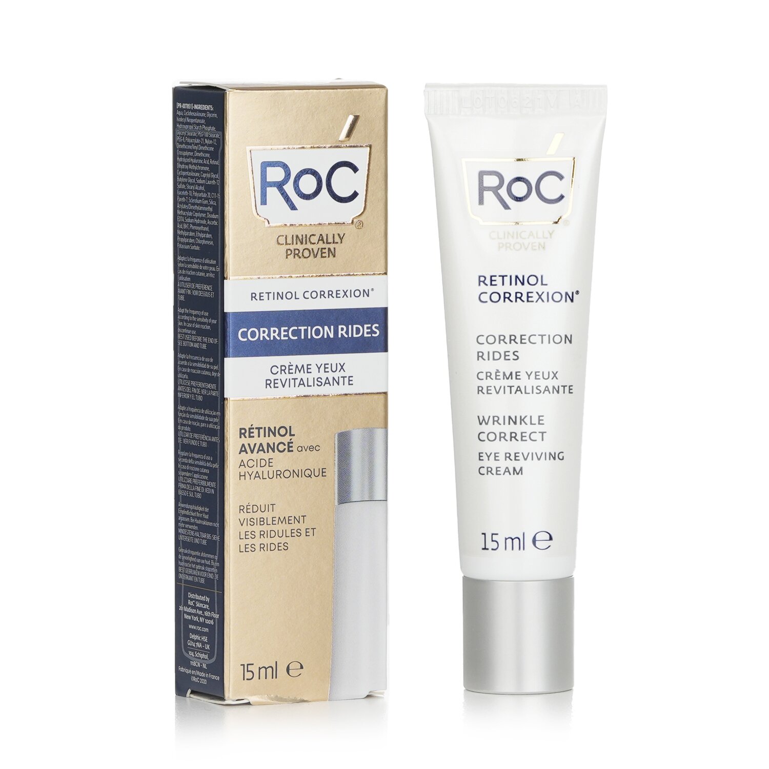 ROC Retinol Correxion Wrinkle Correct Eye Reviving Cream - Advanced Retinol With Hyaluronic Acid 15ml/0.5oz