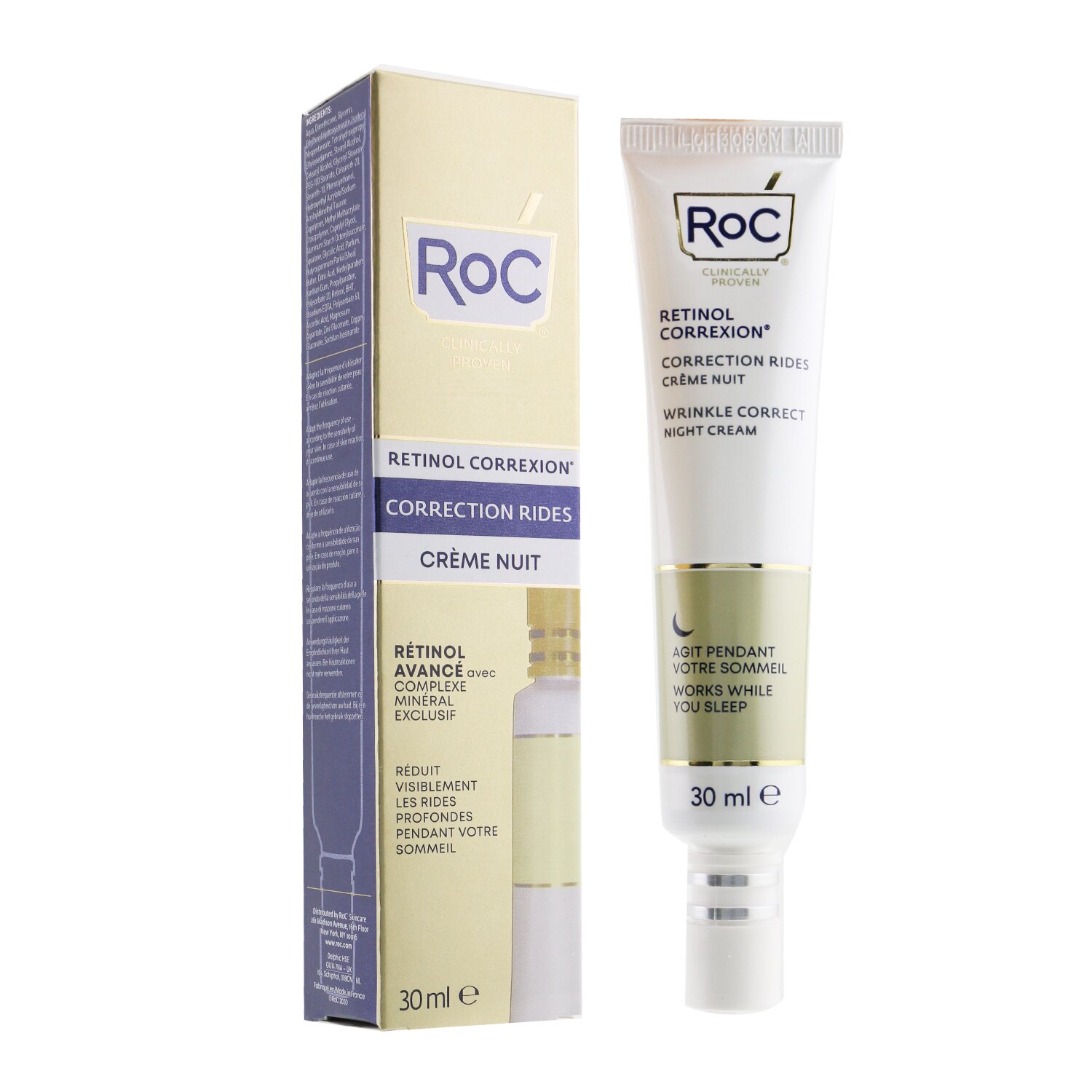 ROC Retinol Correxion Wrinkle Correct Night Cream - Advanced Retinol With Exclusive Mineral Complex 30ml/1oz