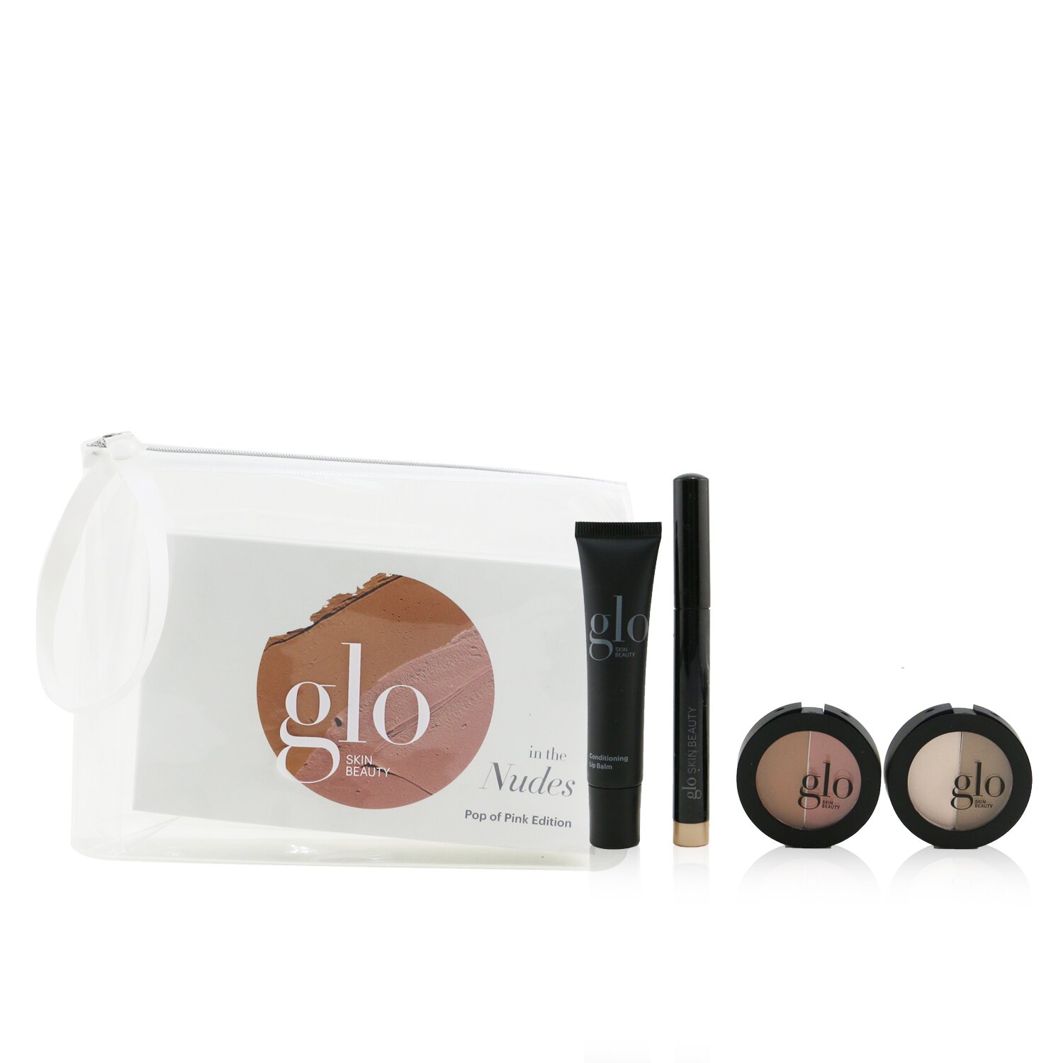 Glo Skin Beauty In The Nudes (Shadow Stick + Cream Blush Duo + Eye Shadow Duo + Lip Balm) 4pcs+1bag
