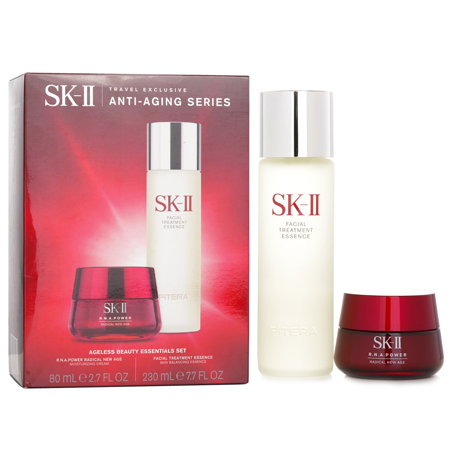 SK II Ageless Beauty Essentials Набор: R.N.A. Power Увлажняющий Крем 80мл + Эссенция для Лица 230мл 2pcs