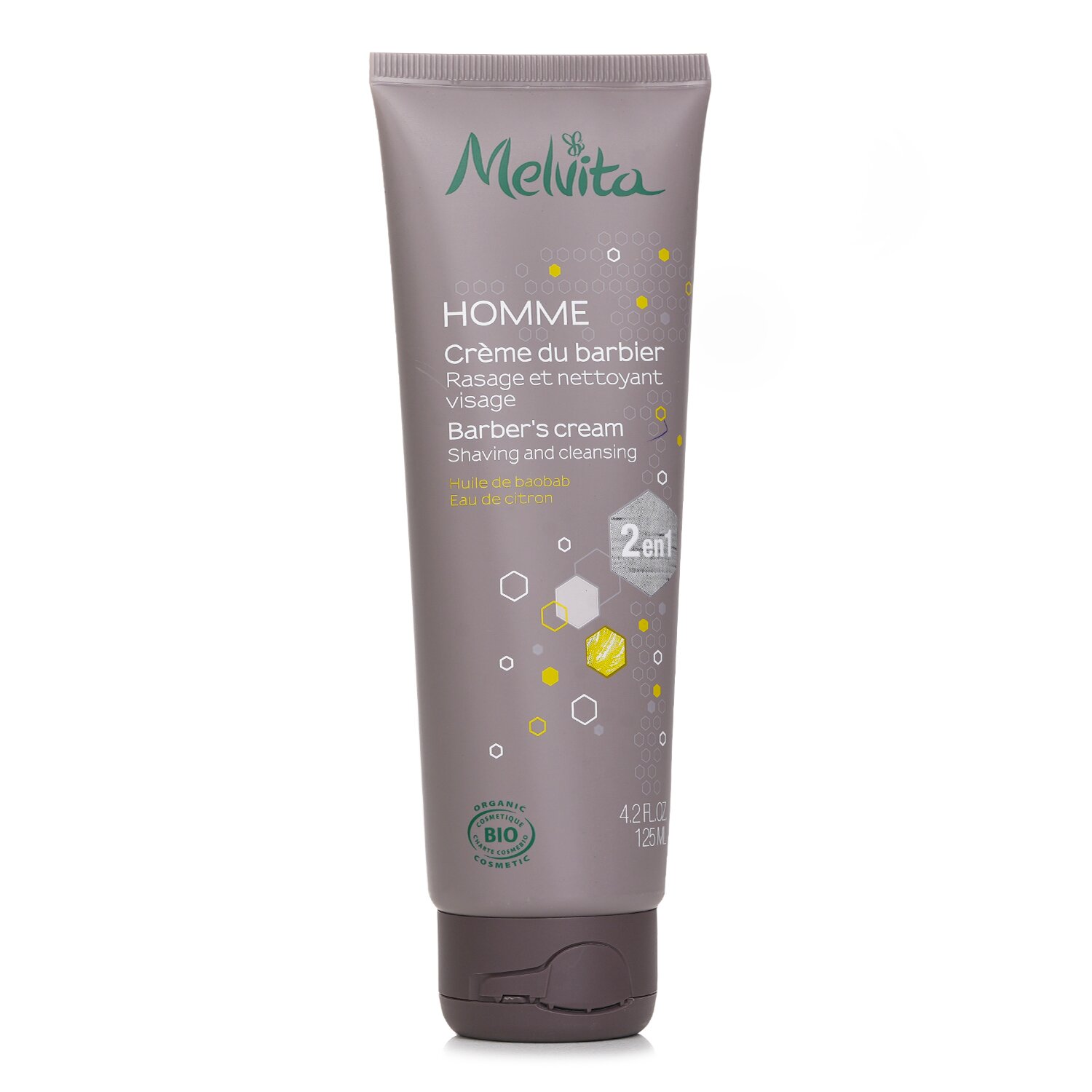 Melvita Homme Barber's Cream Shaving & Cleansing - 2 In 1 125ml/4.2oz