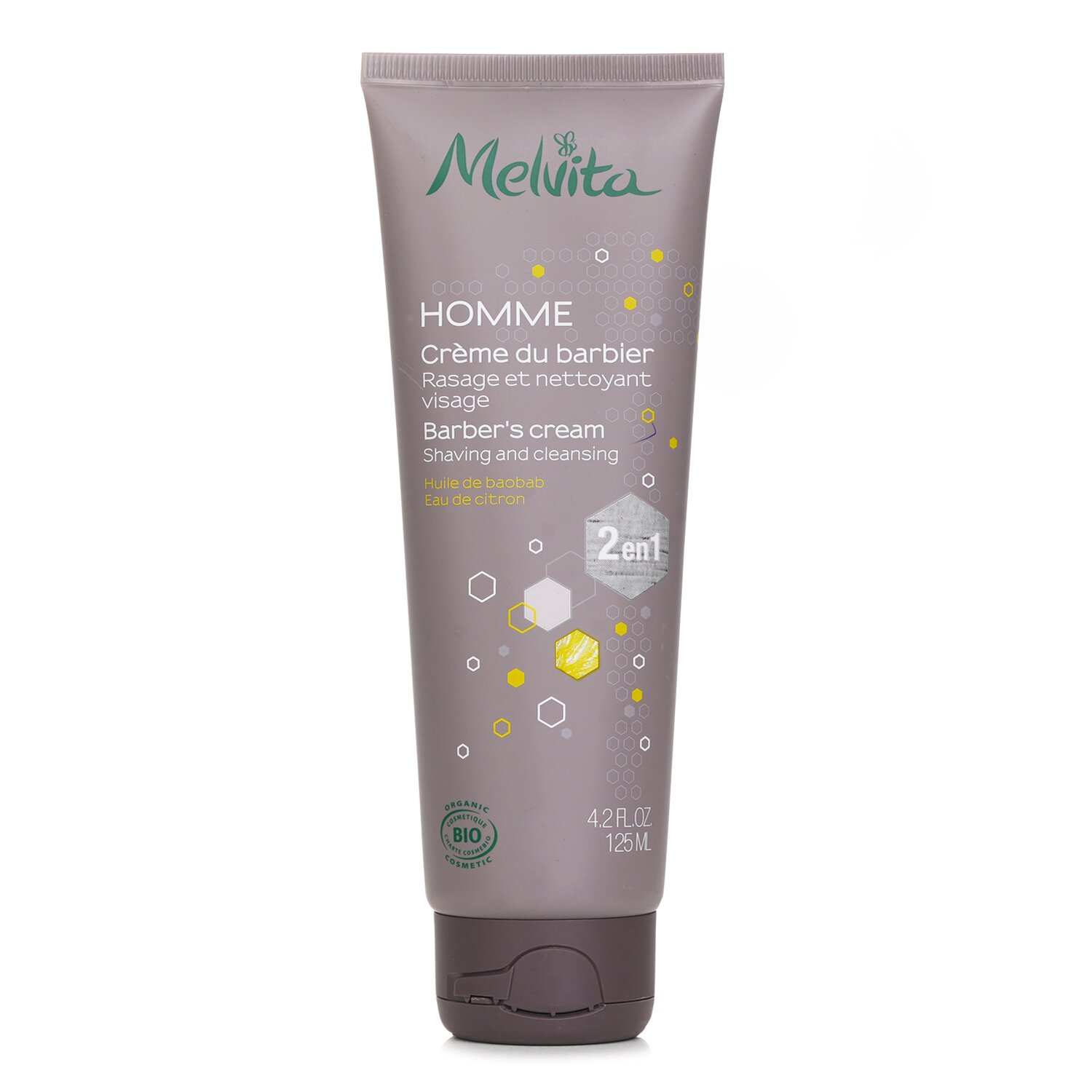 Melvita Homme Barber's Cream Shaving & Cleansing - 2 In 1 125ml/4.2oz
