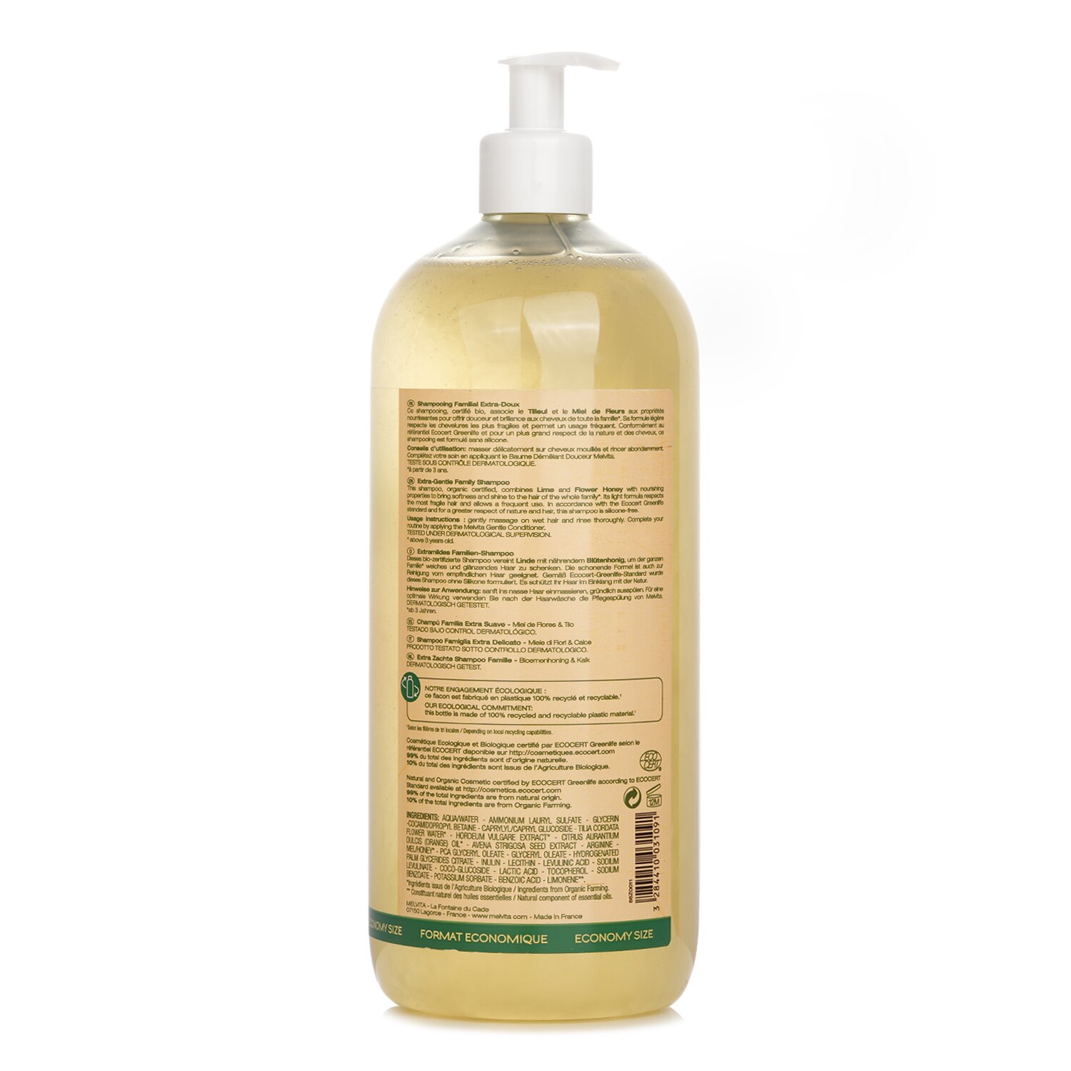 Melvita Extra-Gentle Family Shampoo (All Hair Types) 1000ml/33.8oz