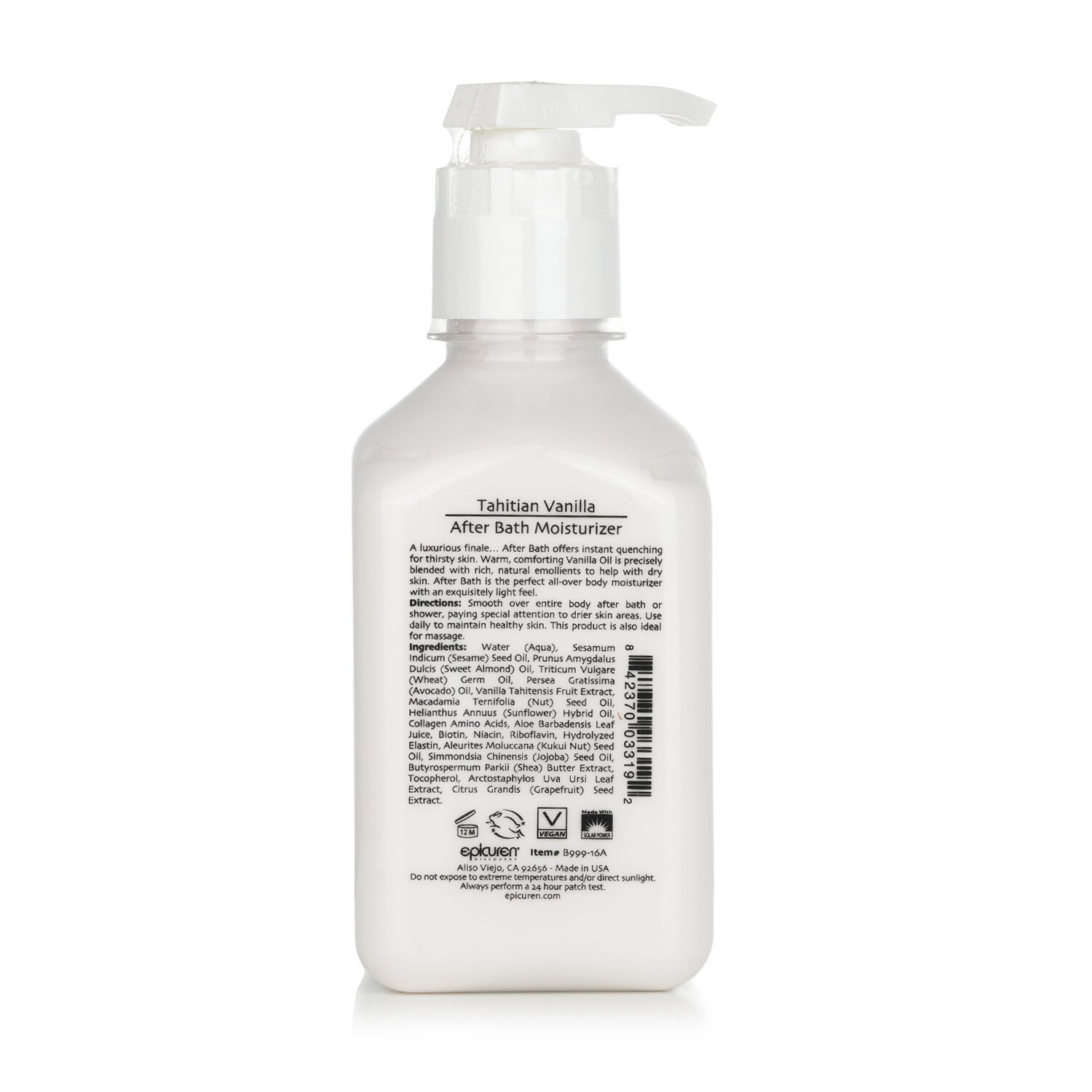 Epicuren After Bath Moisturizer - Tahitian Vanilla 473ml/16oz