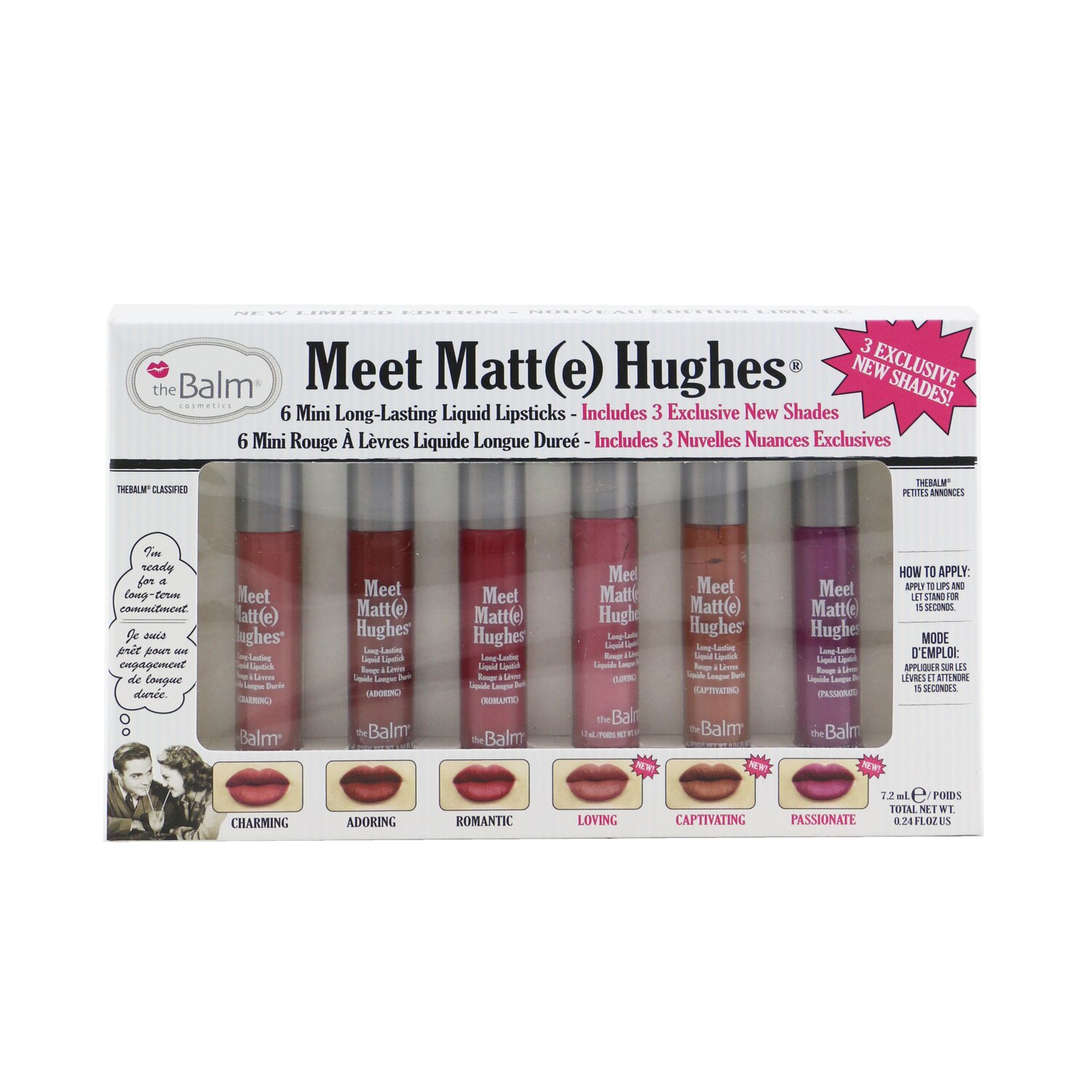 TheBalm Kit Meet Matt(e) Hughes 6 Mini Pintalabios Líquidos de Larga Duración 6x1.2ml/0.04oz