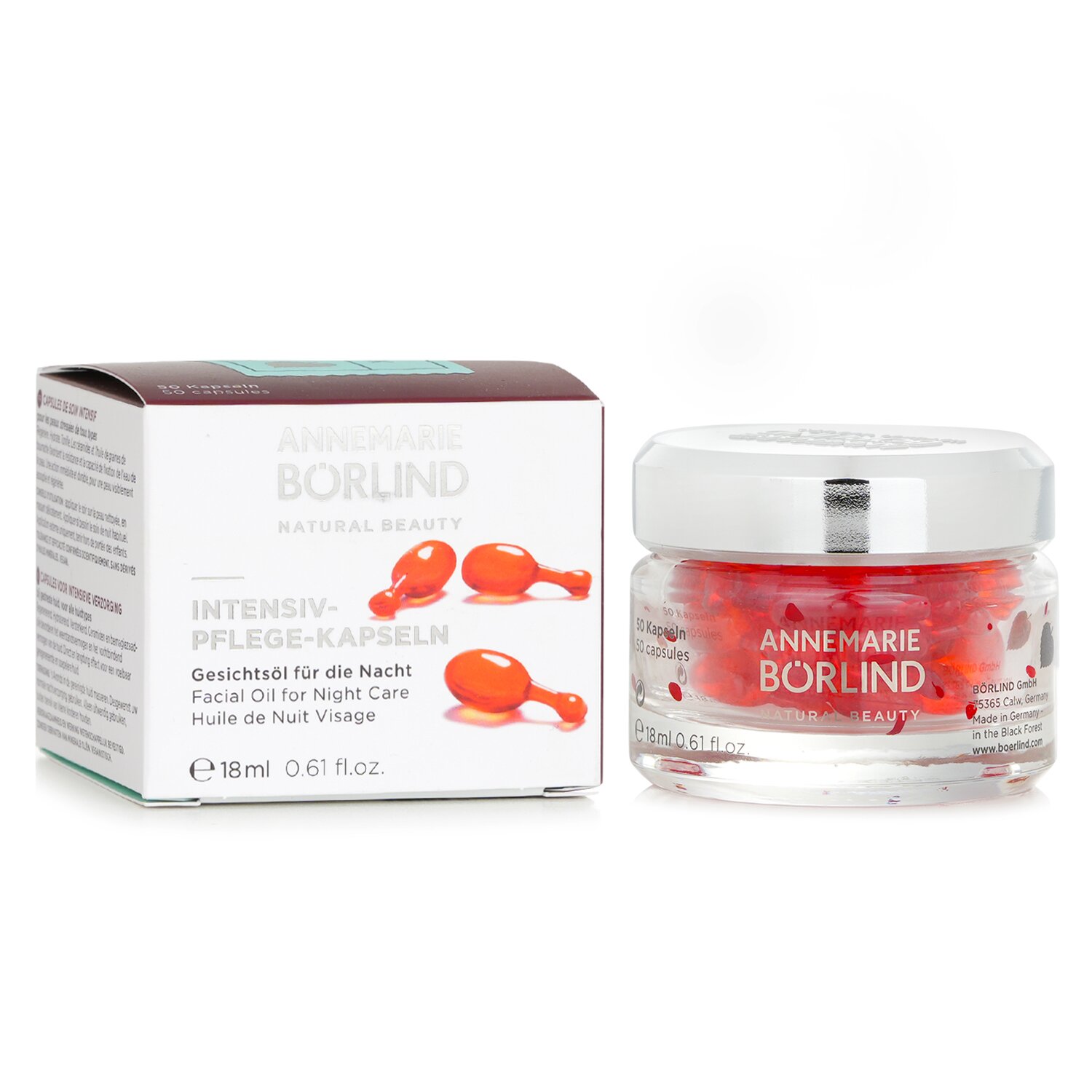 Annemarie Borlind Facial Oil For Night Care - Intensive Care Capsules For Stress Skin 50caps