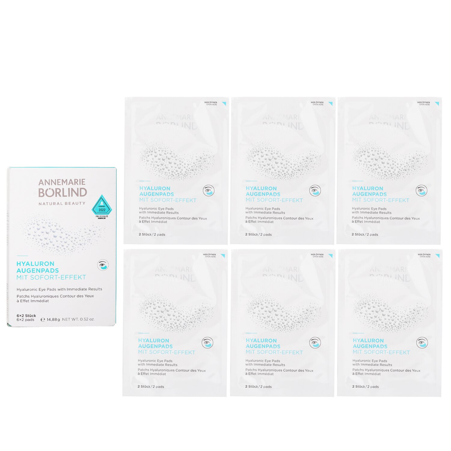 Annemarie Borlind Dərhal Nəticə Verən Hialuron Göz Yastıqları 6x2pads