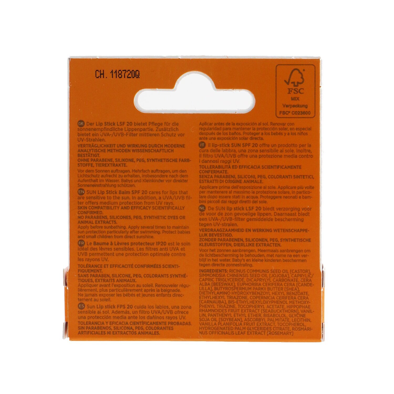 Annemarie Borlind Sun Care Lip Balm SPF 20 4.8g/0.17oz