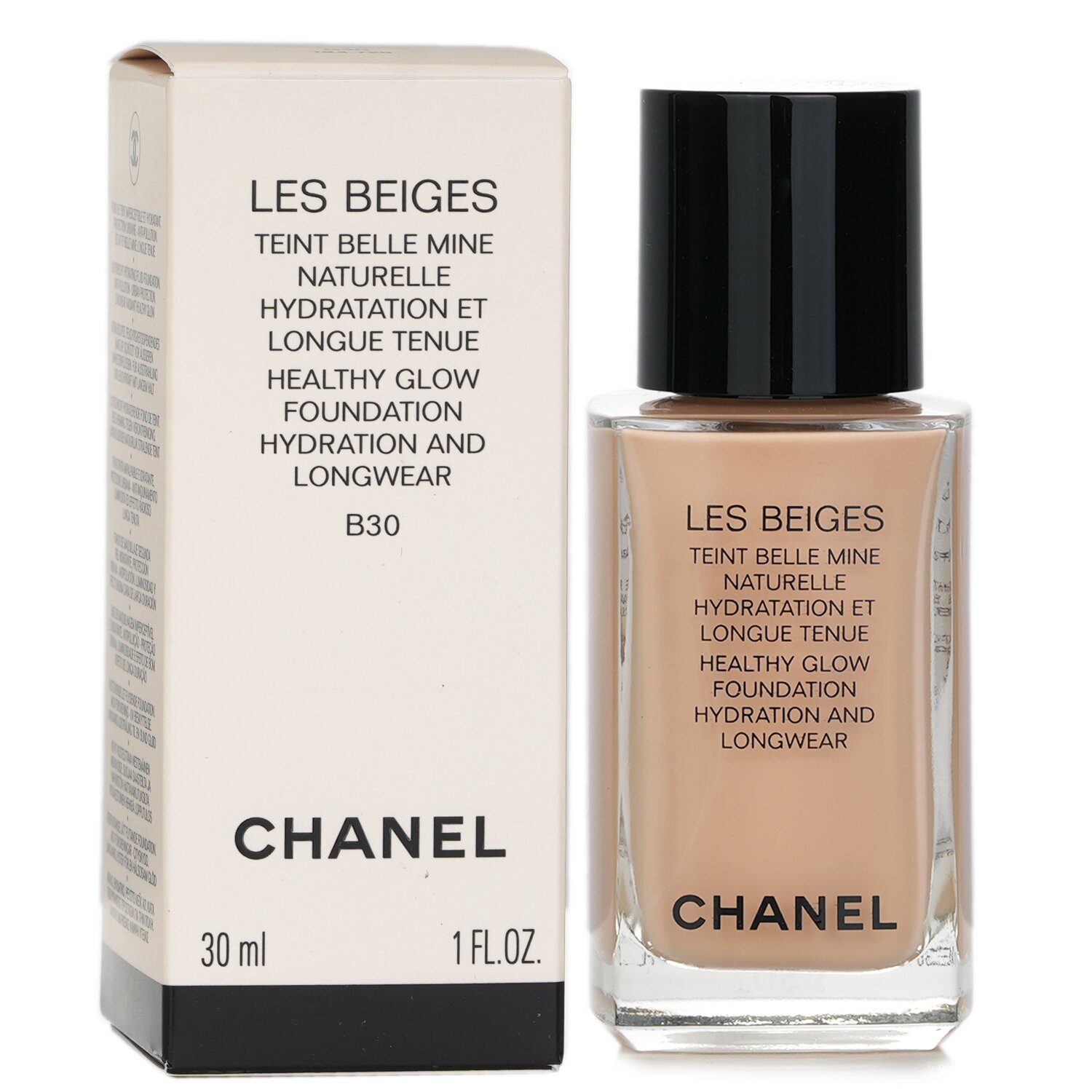 Chanel أساس مرطب طويل الأمد لإشراقة صحية طبيعية Les Beiges Teint Belle 30ml/1oz