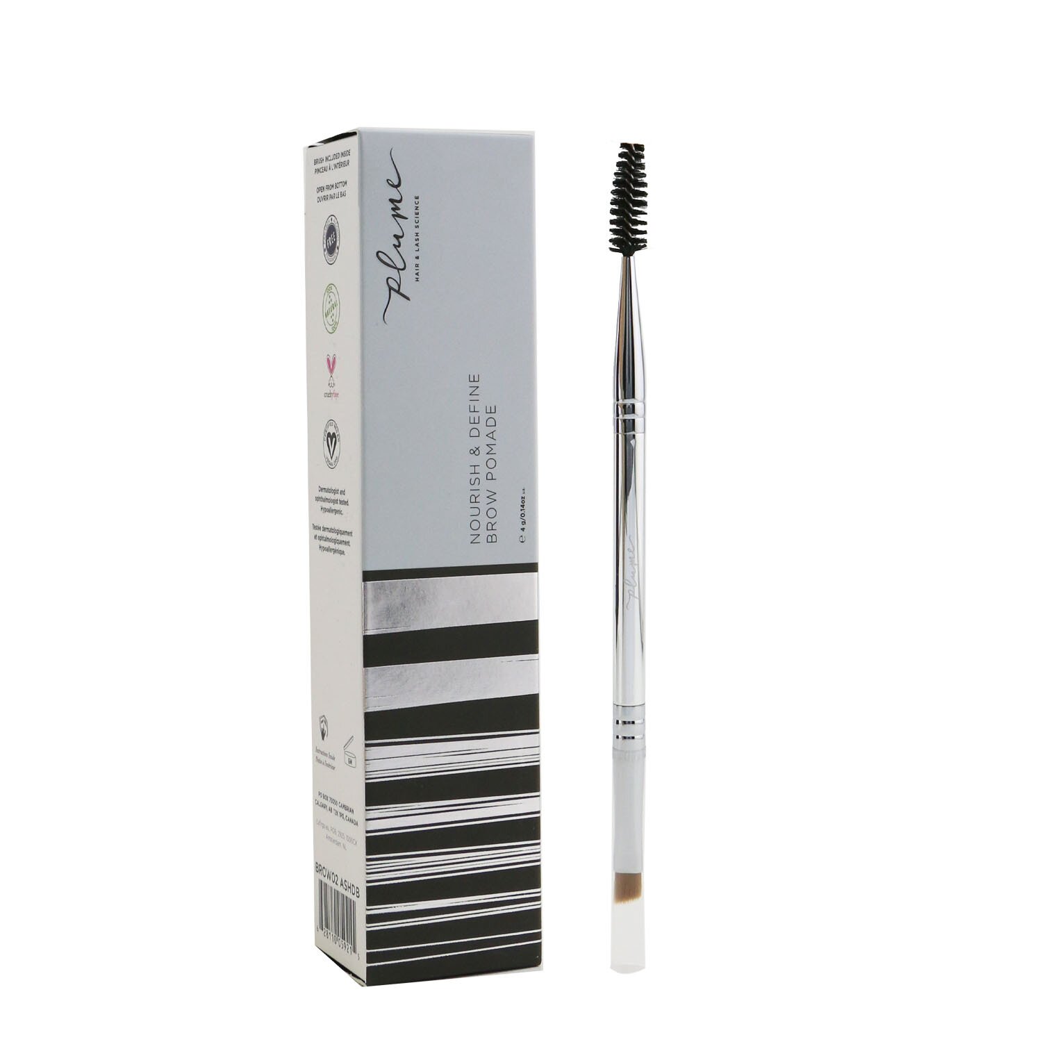 Plume Science Nourish & Define Brow Pomade (With Dual Ended Brush) 4g/0.14oz