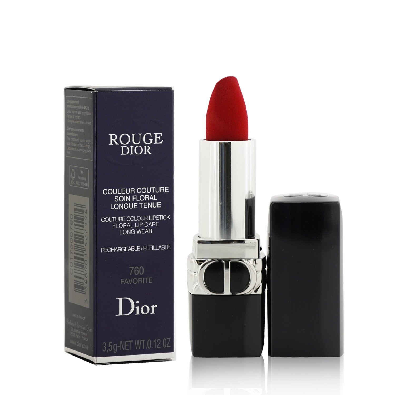 Christian Dior Rouge Dior Couture Colour Refillable Lipstick 3.5g/0.12oz