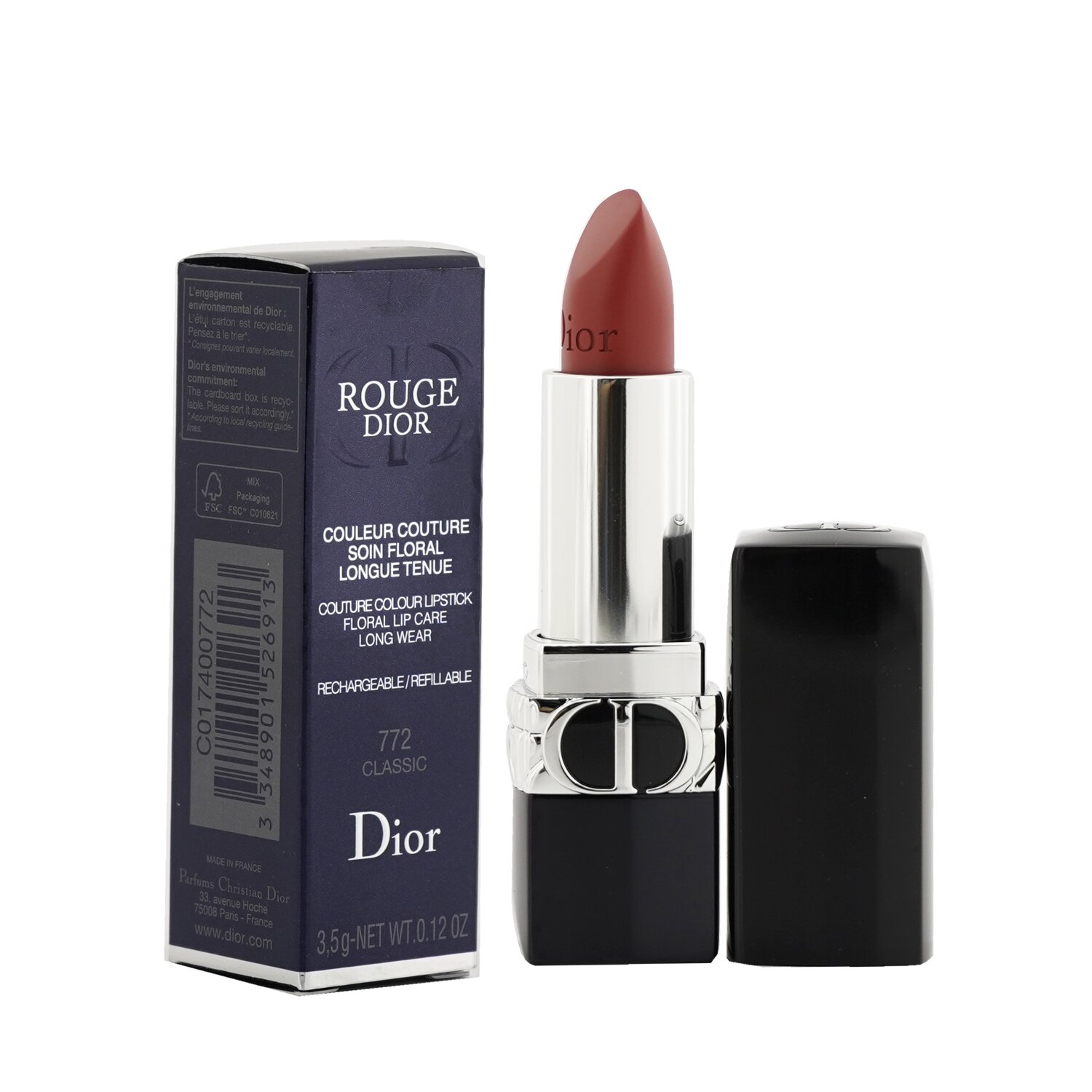 Christian Dior Rouge Dior Couture Colour Refillable Lipstick 3.5g/0.12oz
