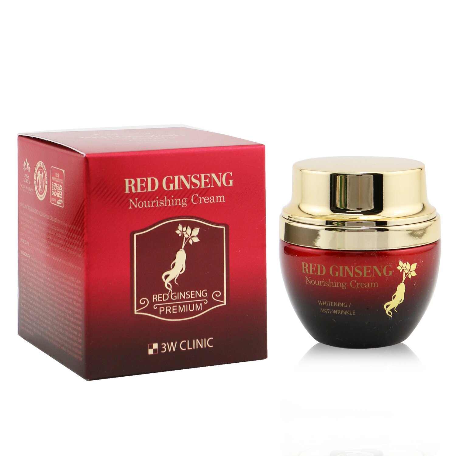 3W Clinic Red Ginseng Nourishing Cream (Whitening/ Anti-Wrinkle) 55g/1.94oz