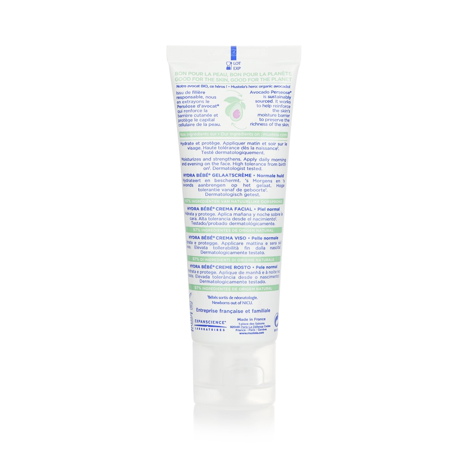 Mustela Hydra-Bebe Krem do Twarzy Z Organicznym Awokado - Skóra Normalna 40ml/1.35oz