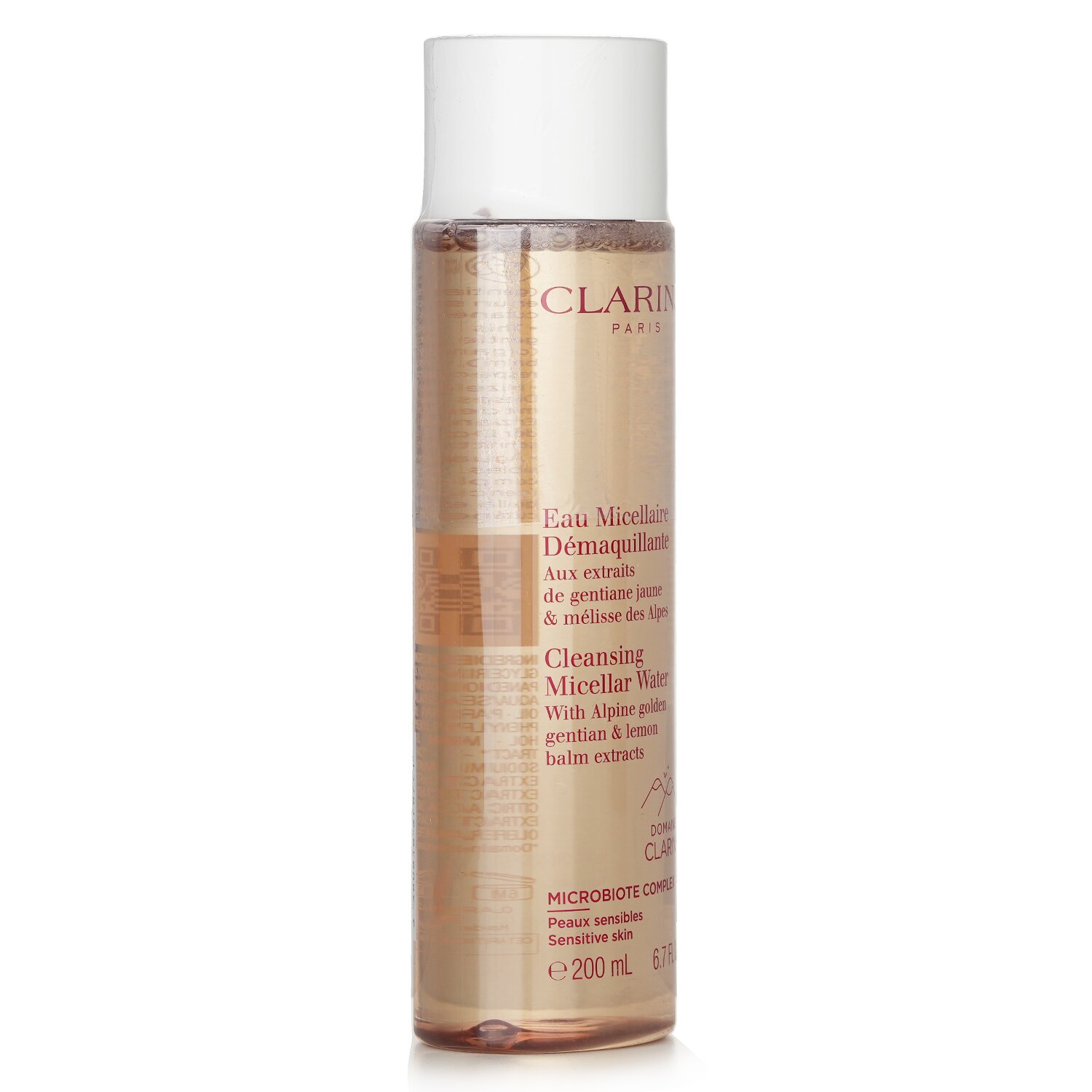 Clarins Alp Qızılı Gentian və Limon Balzamı Ekstraktları ilə Təmizləyici Micellar Suyu - Həssas Dəri 200ml/6.7oz