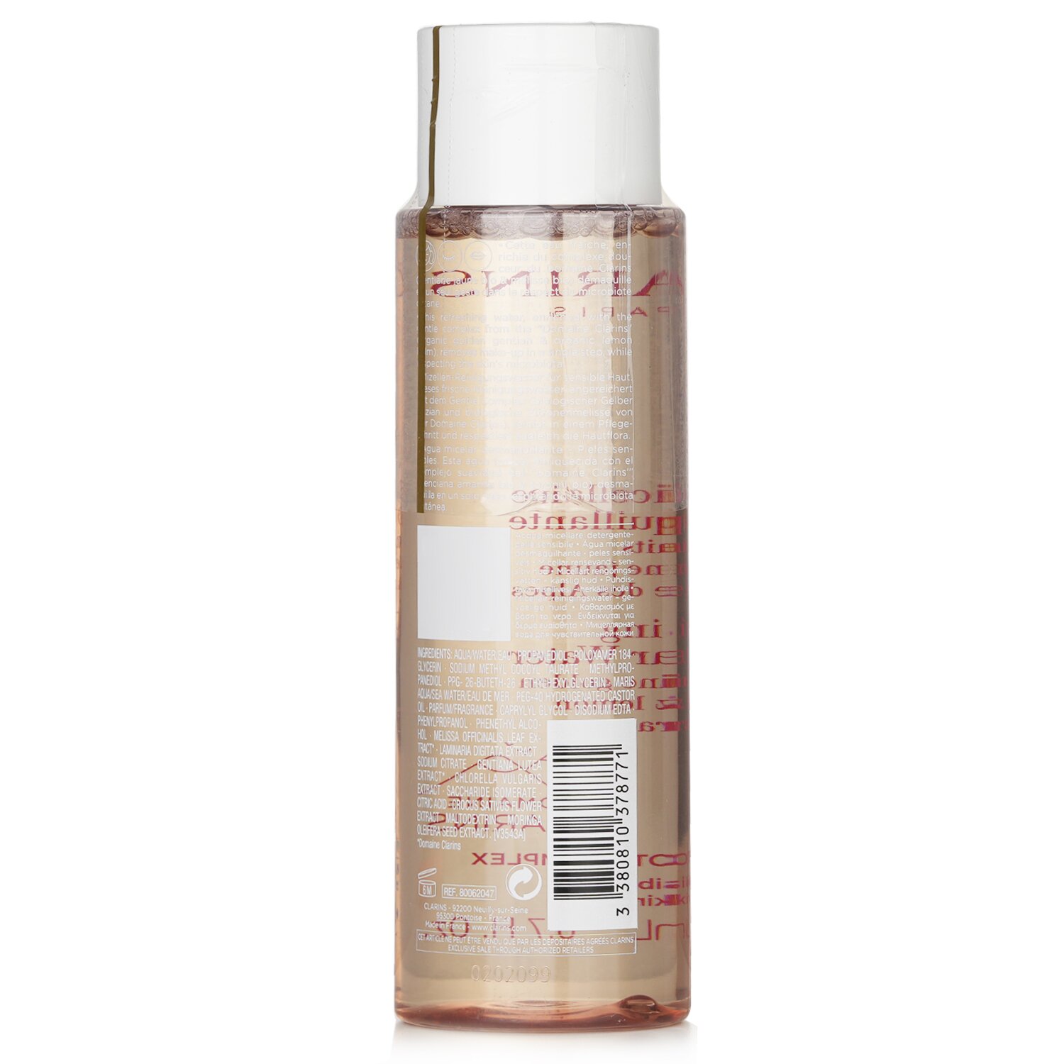 Clarins Alp Qızılı Gentian və Limon Balzamı Ekstraktları ilə Təmizləyici Micellar Suyu - Həssas Dəri 200ml/6.7oz