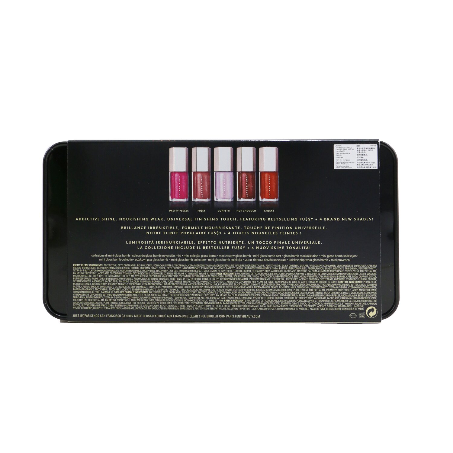 Fenty Beauty by Rihanna Glossy Posse Mini Gloss Bomb Collection (5x Mini Gloss Bomb) 5x5.5ml/0.18oz