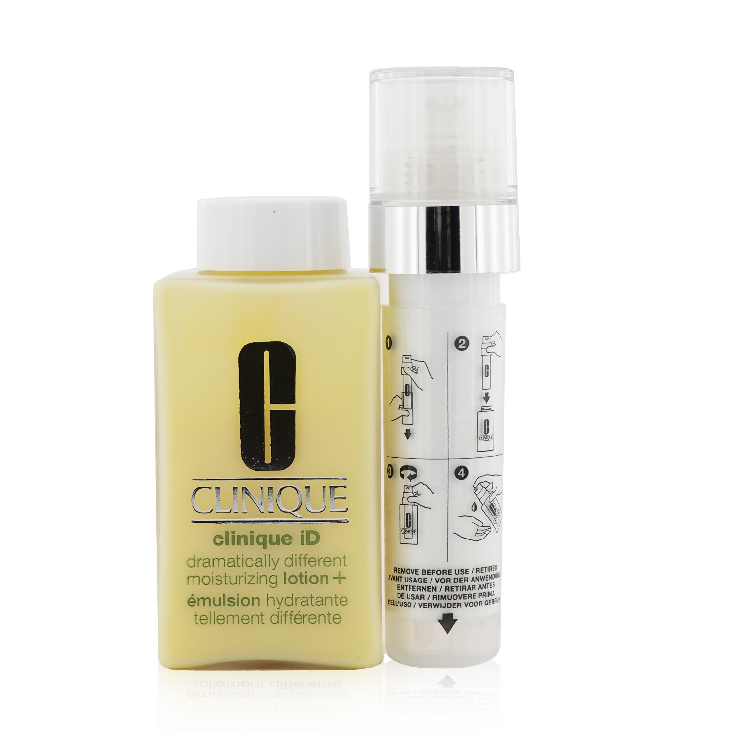 Clinique Clinique iD Dramatically Different Moisturizing Lotion+ + Active Cartridge Concentrate קרם לחות ורכז עבור עור בלתי אחיד (לבן) 125ml/4.2oz