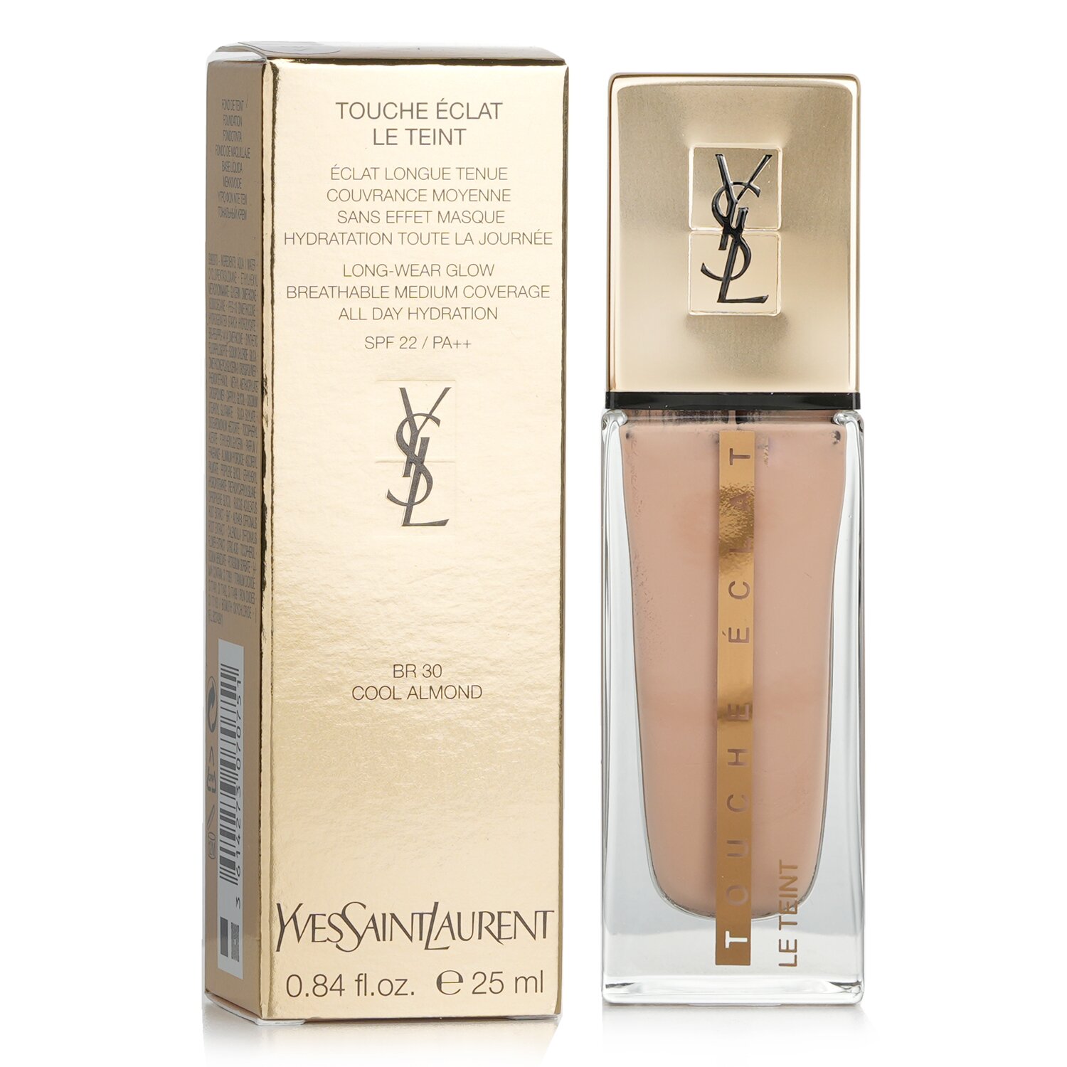 圣罗兰(YSL) Yves Saint Laurent 超模光感持妆补水粉底SPF22 25ml/0.84oz
