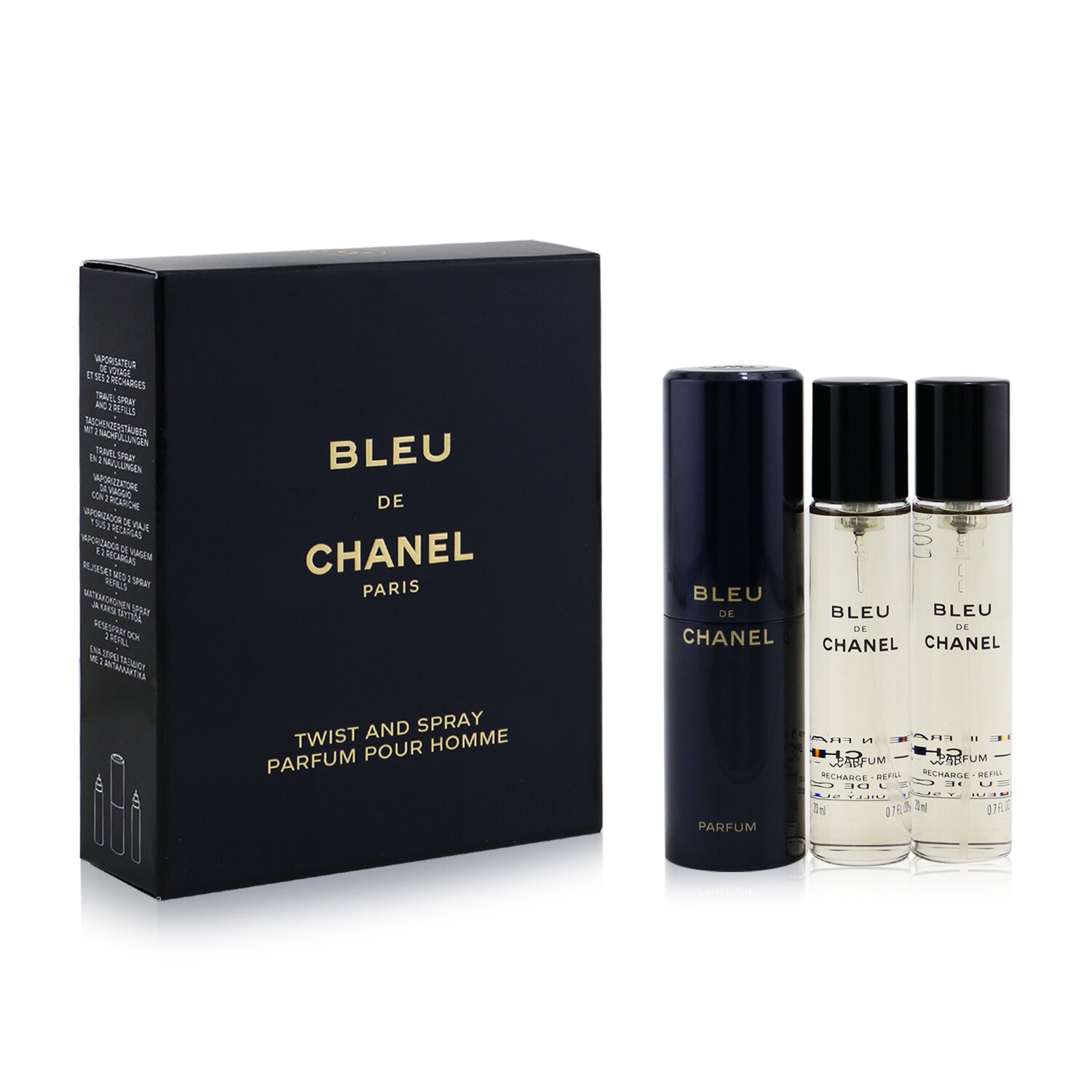 Chanel Bleu De Chanel Parfum Twist & Spray 3x20ml/0.7oz