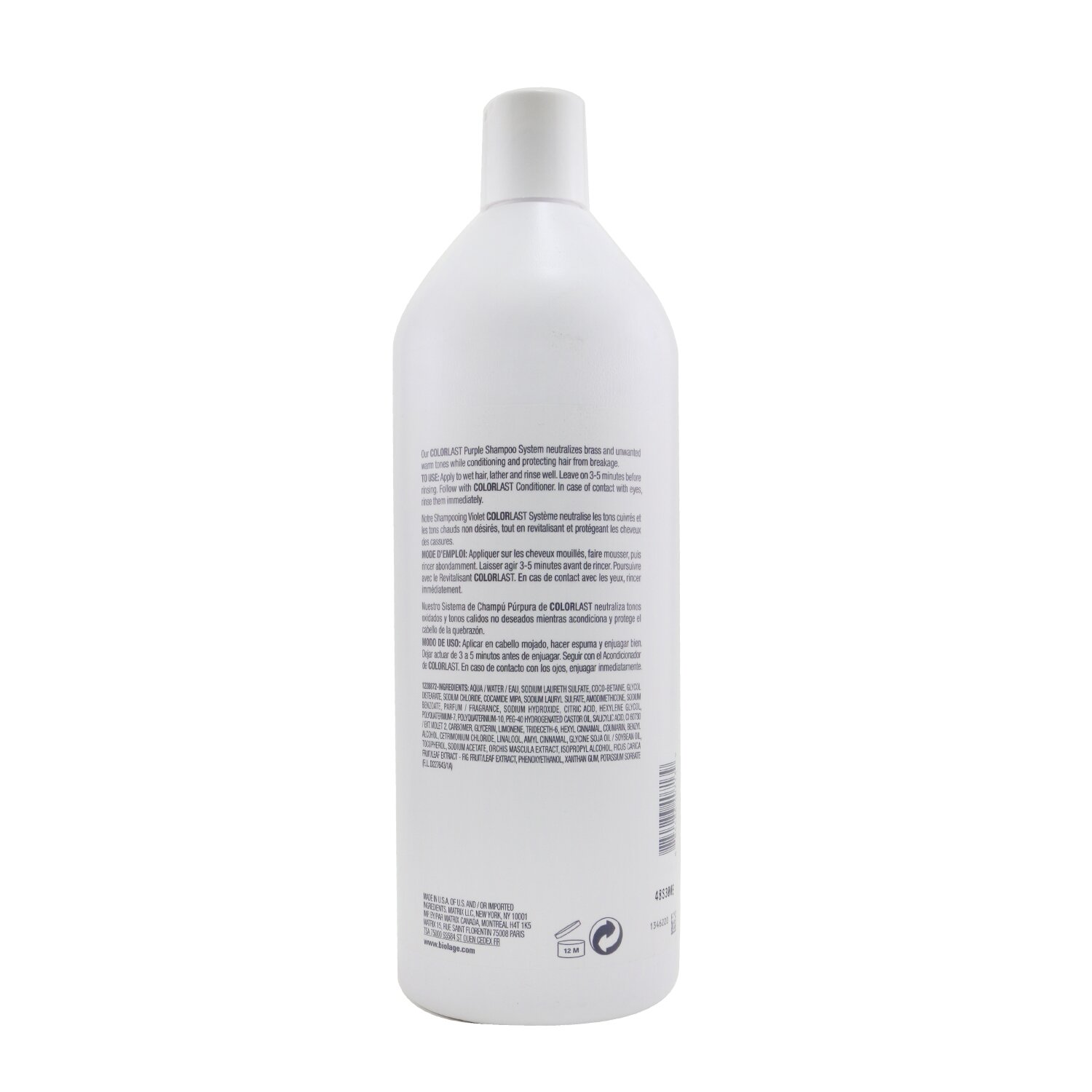 Matrix Biolage ColorLast Purple Shampoo (For Blonde Hair) 1000ml/33.8oz