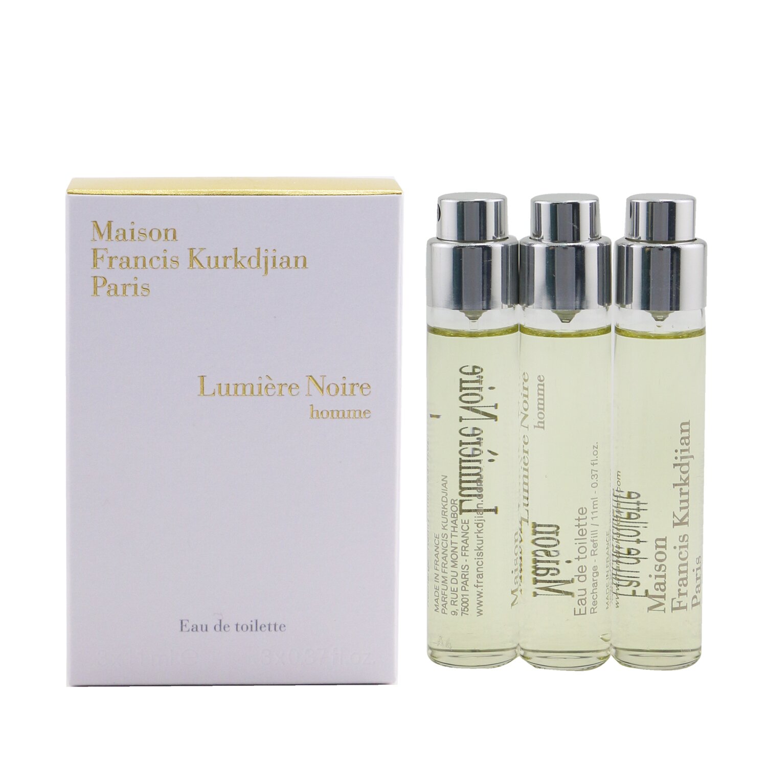 Maison Francis Kurkdjian Lumiere Noire Eau De Toilette Travel Spray Refills 3x11ml/0.37oz