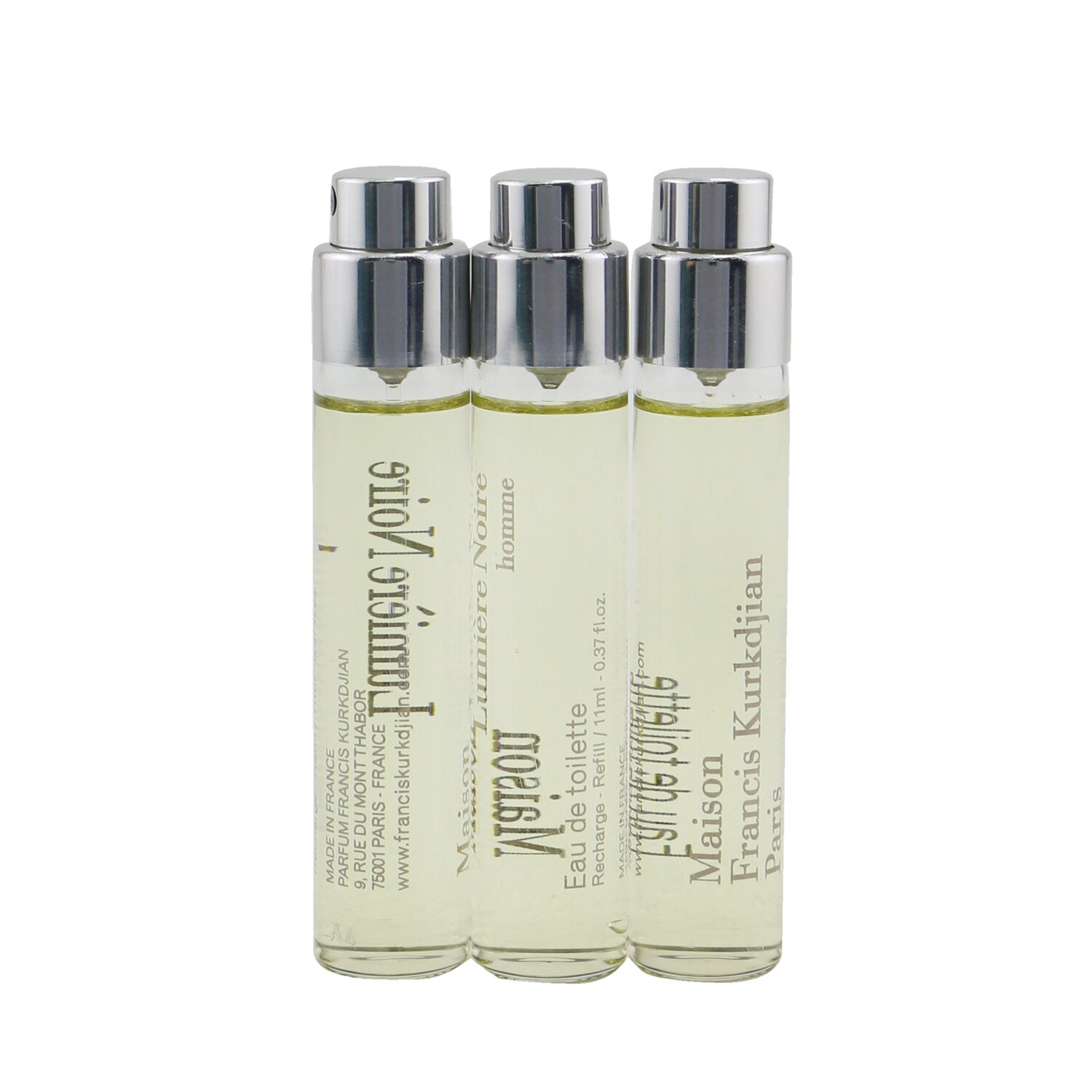 Maison Francis Kurkdjian Lumiere Noire Eau De Toilette Travel Spray Refills 3x11ml/0.37oz