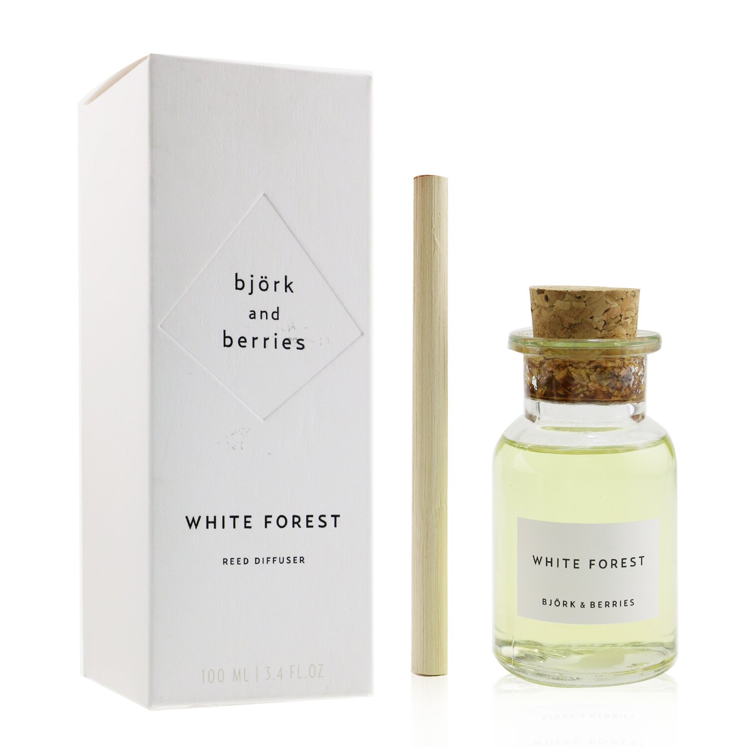 Bjork & Berries Reed Diffuser - White Forest 100ml/3.4oz