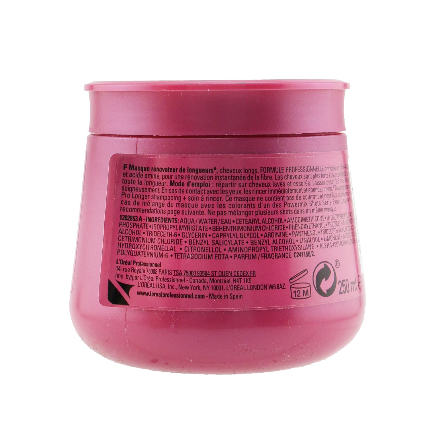 L'Oreal Professionnel Serie Expert - Pro Longer Filler-A100 + Amino Acid Pro Longer Mascarilla 250ml/8.4oz