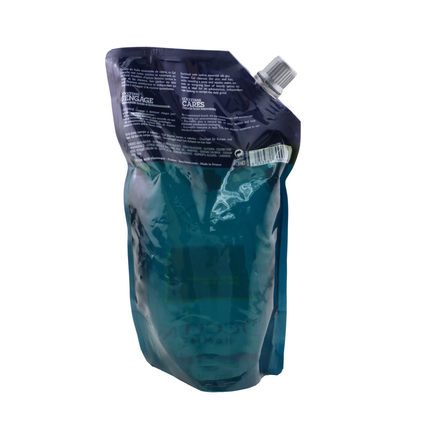 L'Occitane Cap Cedrat Shower Body & Hair Eco-Refill 500ml/1.69oz