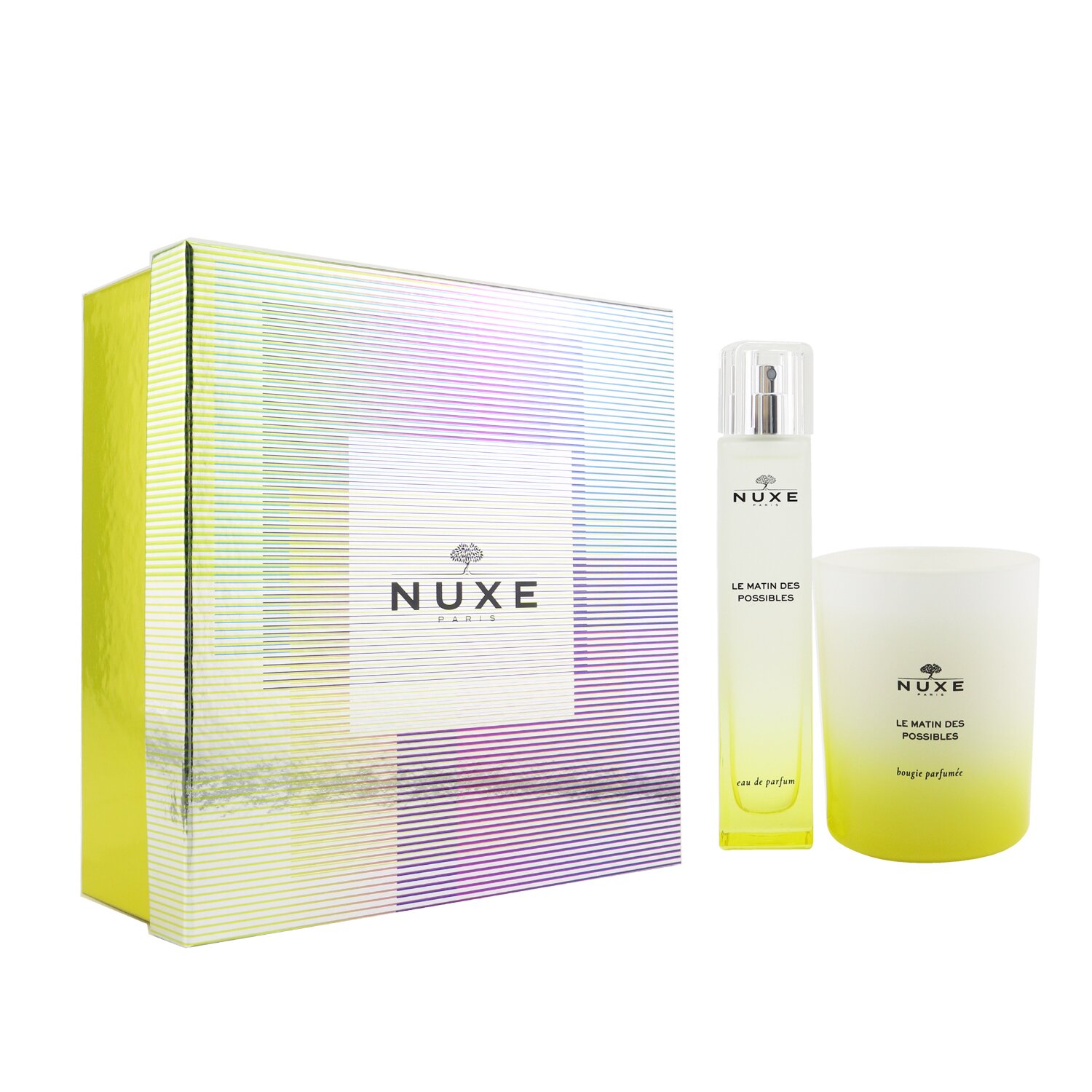 Nuxe Le Matin Des Possibles Coffret: Eau De Parfum Spray 50ml/1.6oz + Scented Candle 140g/4.9oz 2pcs