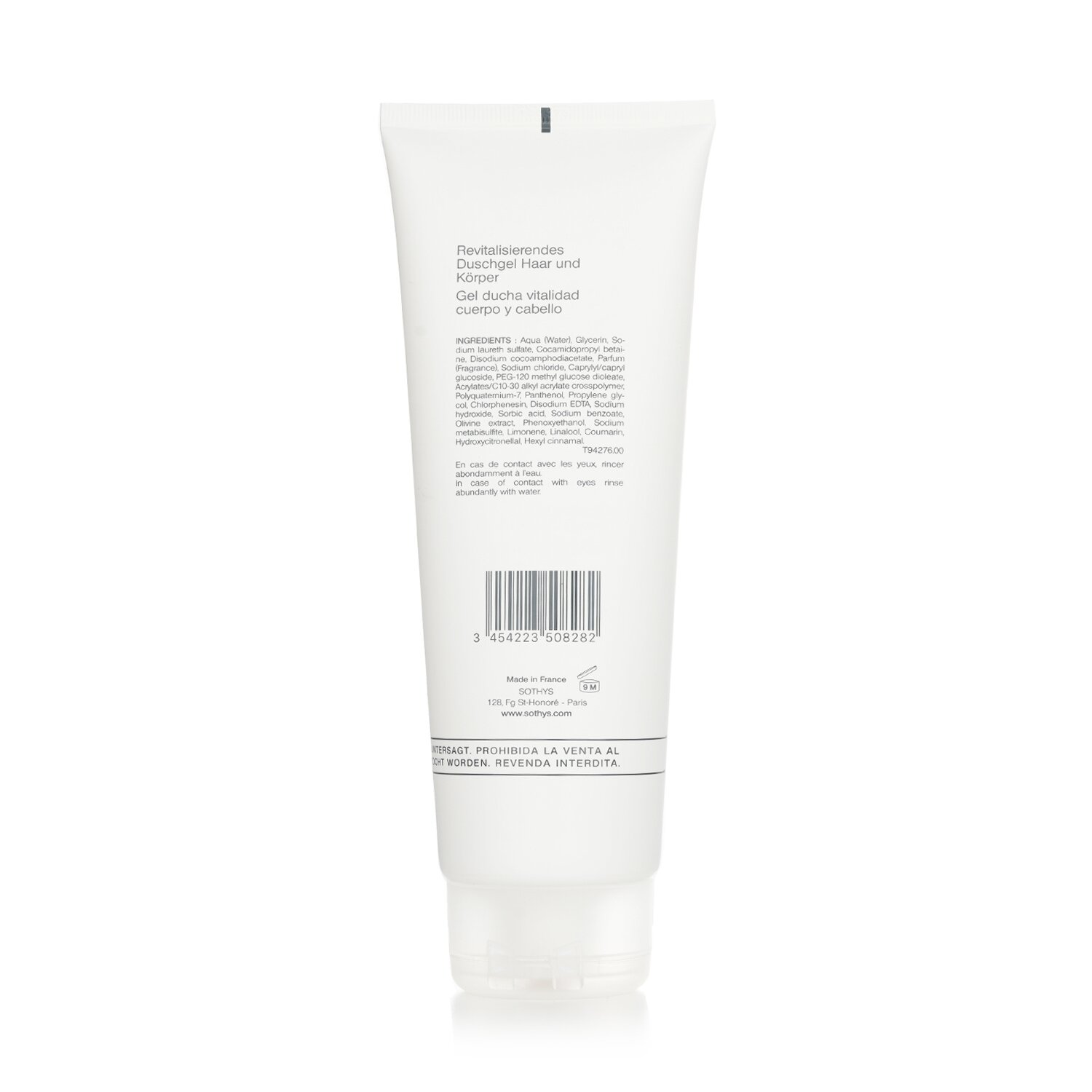 Sothys Homme Hair And Body Revitalizing Gel Cleanser (Salon Size) 250ml/8.4oz