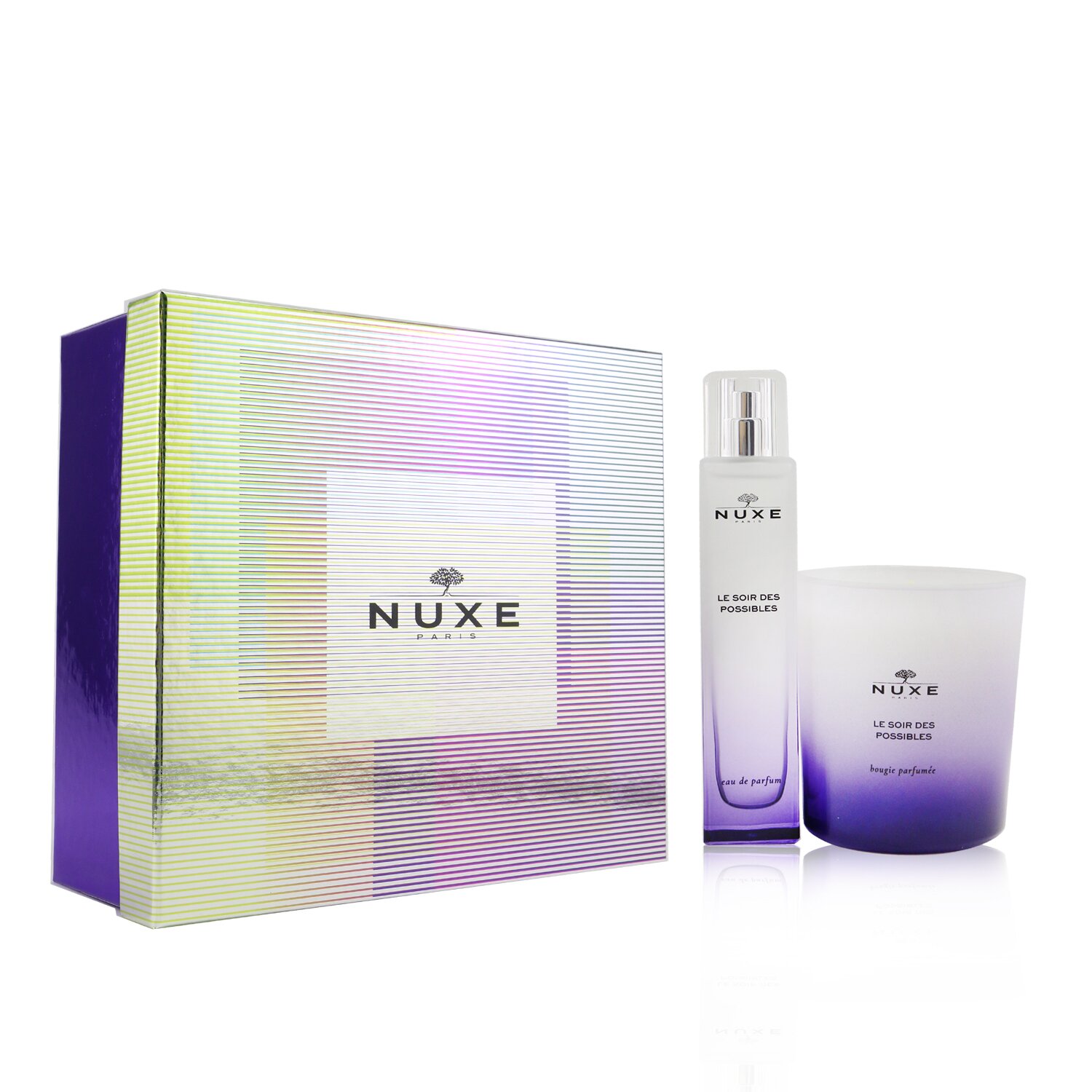 ニュクス Nuxe ル ソワール デ ポッシブル コフレ： オードパルファム スプレー 50ml + キャンドル 140g/4.9oz 2pcs