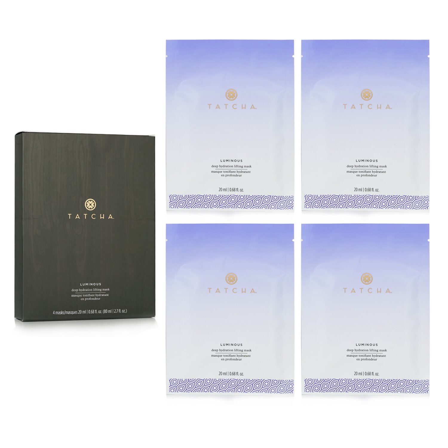 Tatcha Luminous Deep Hydration Mascarilla Reafirmante 4x20ml/0.68oz