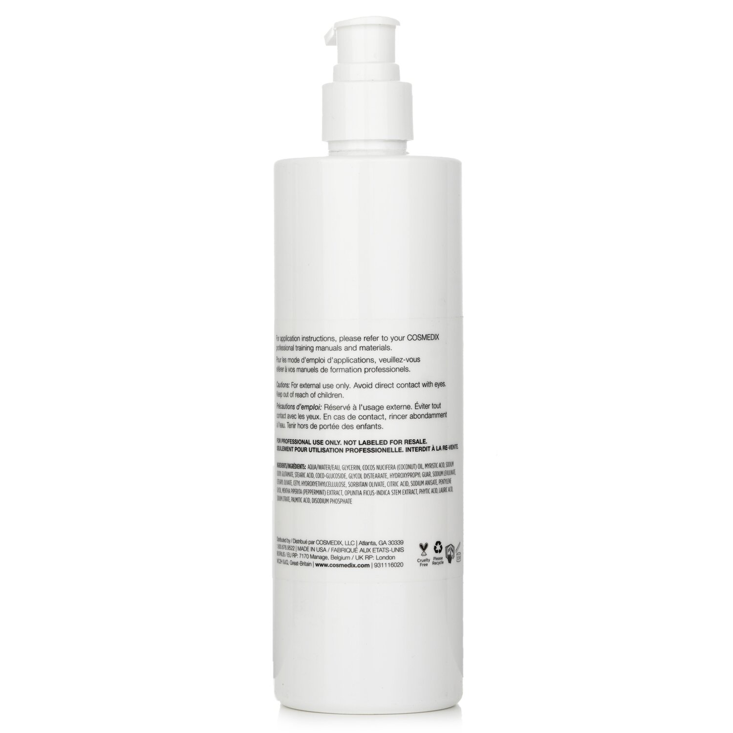 CosMedix Crystal Cleanse Hydrating Liquid Crystal Crema Limpiadora (Tamaño Salón) 355ml/12oz