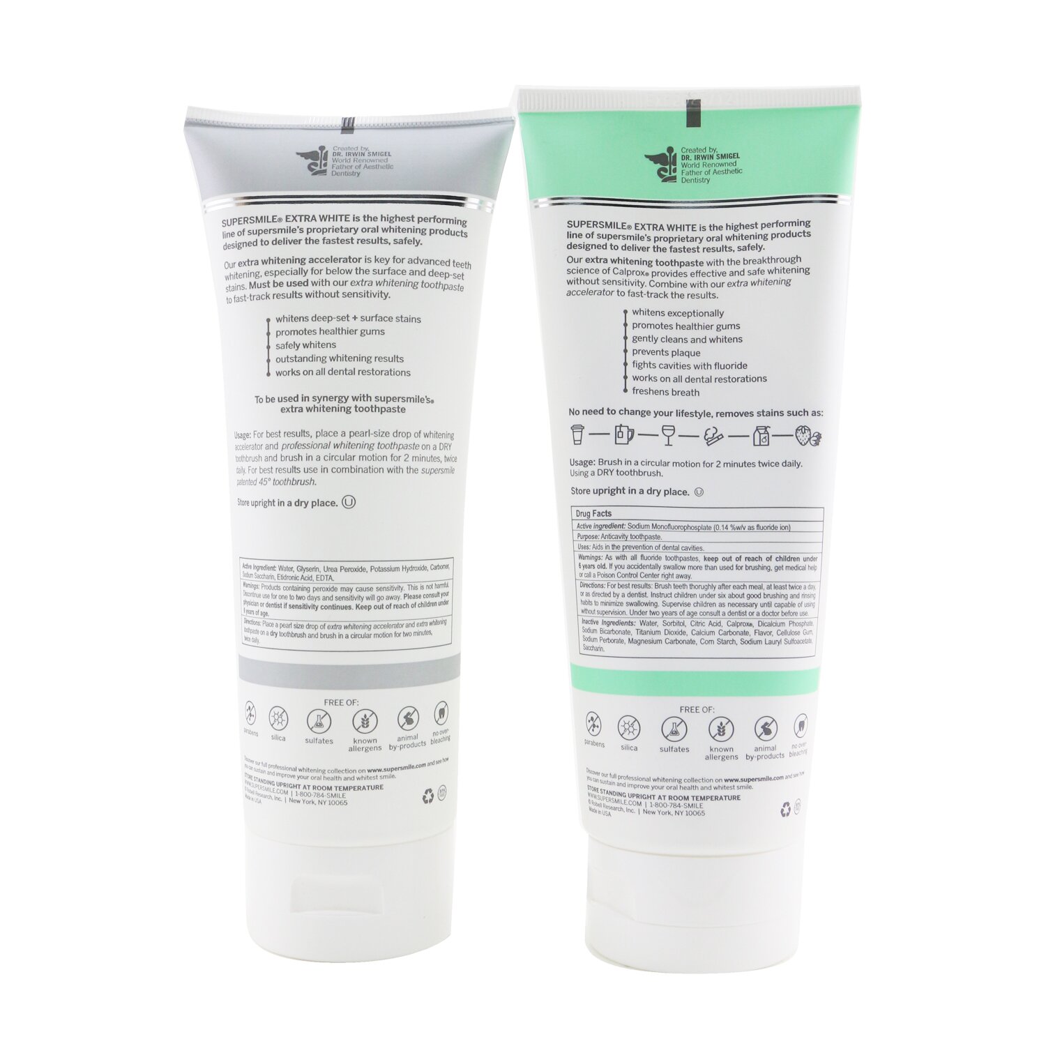 Supersmile Extra White Professional Extra Whitening System (Premium Set) - Triple Mint : Accelerator 198.5g + Toothpaste 198.5g 2x198.5g/7oz