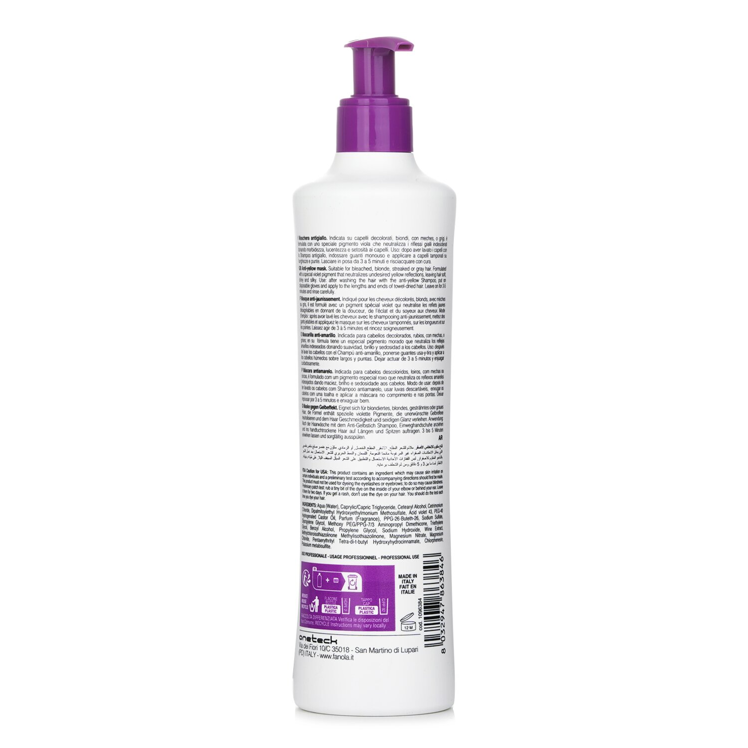 Fanola No Yellow Mask 350ml/11.83oz